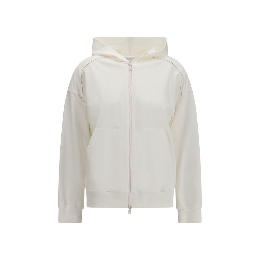 Brunello Cucinelli White Cotton Women's Sweatshirt
