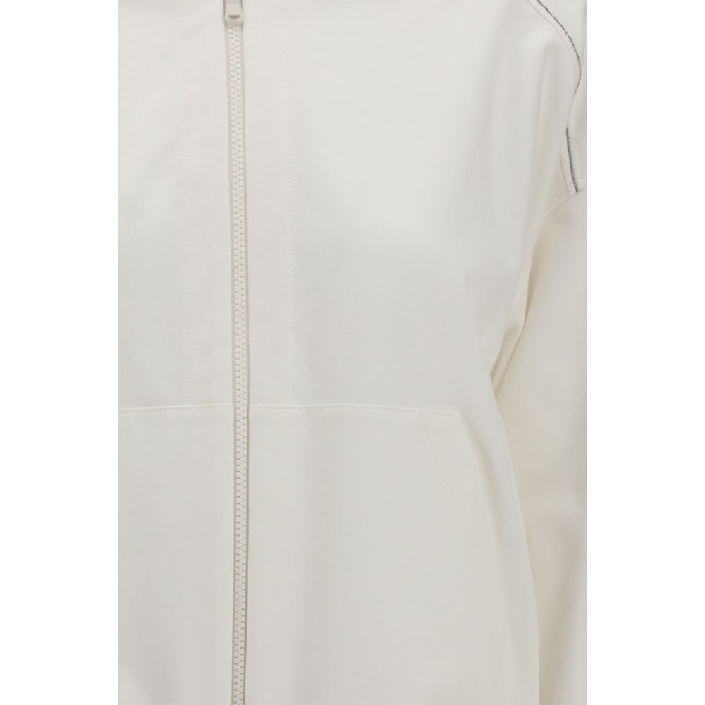 Brunello Cucinelli White Cotton Women's Sweatshirt