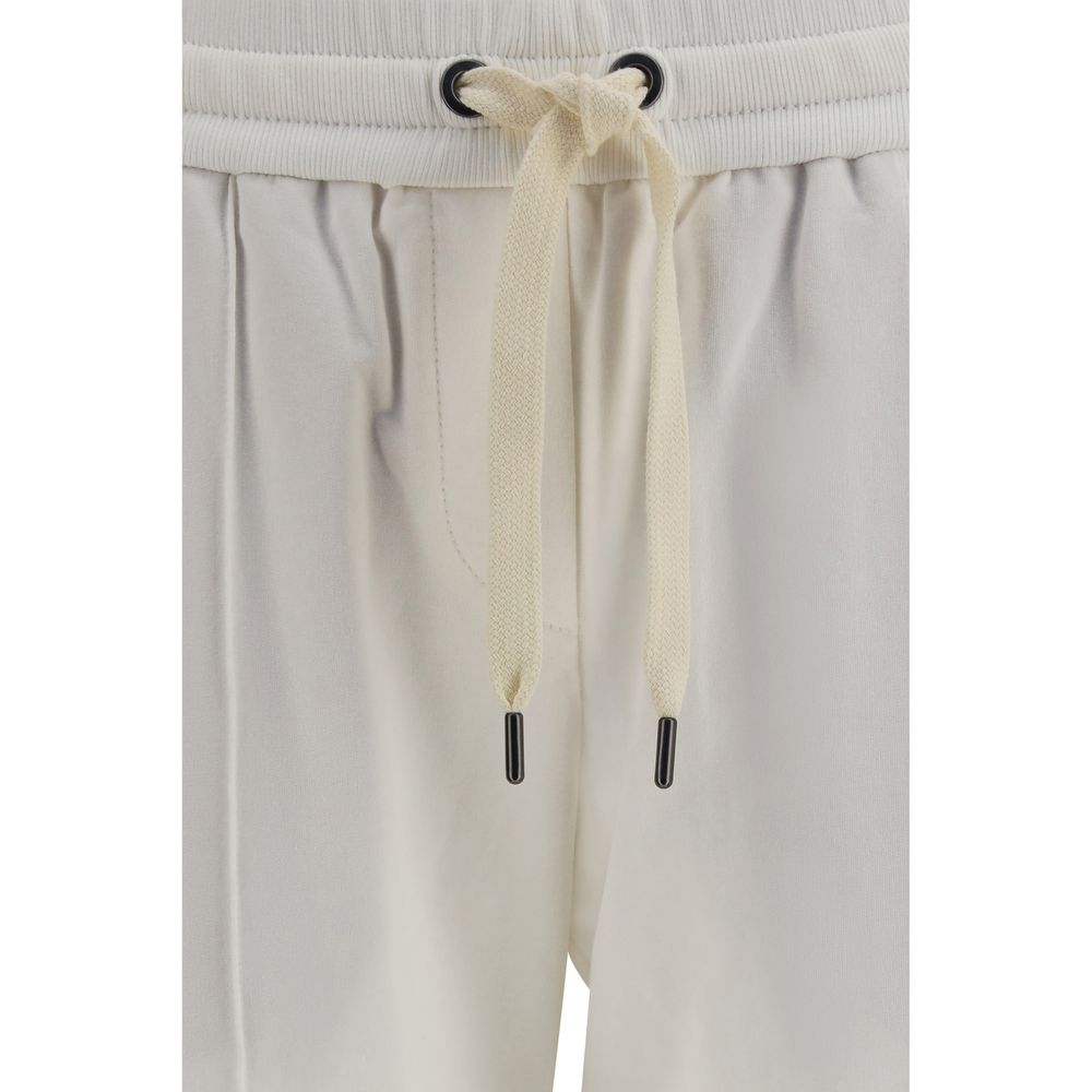 Brunello Cucinelli White Cotton Athletic Women's Pants