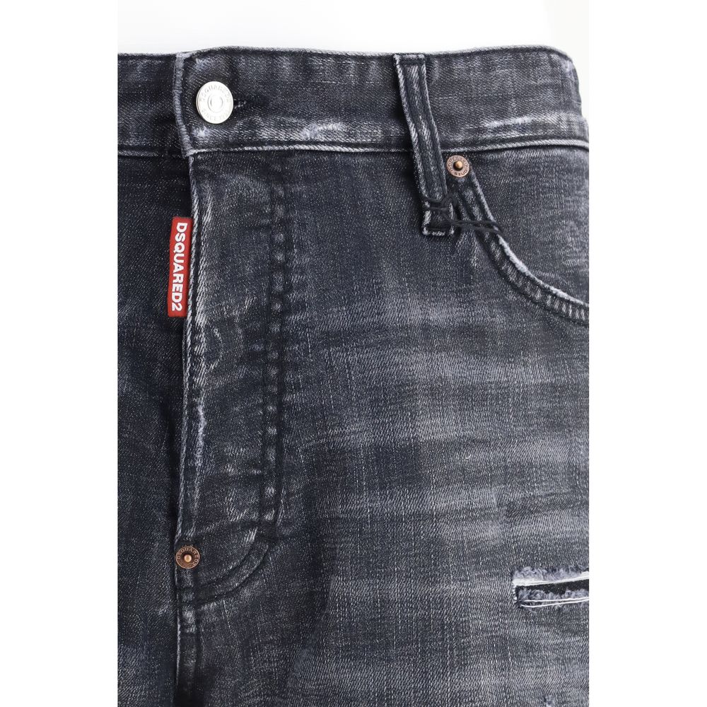 Dsquared² Black Cotton Bermuda Men's Shorts