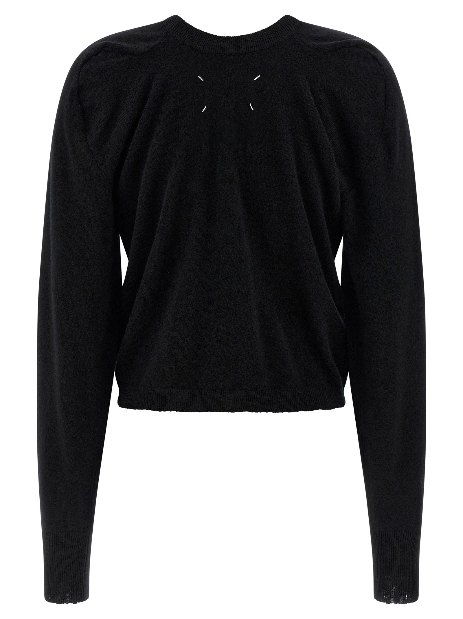 Maison Margiela Black Virgin Wool Women's Cardigan