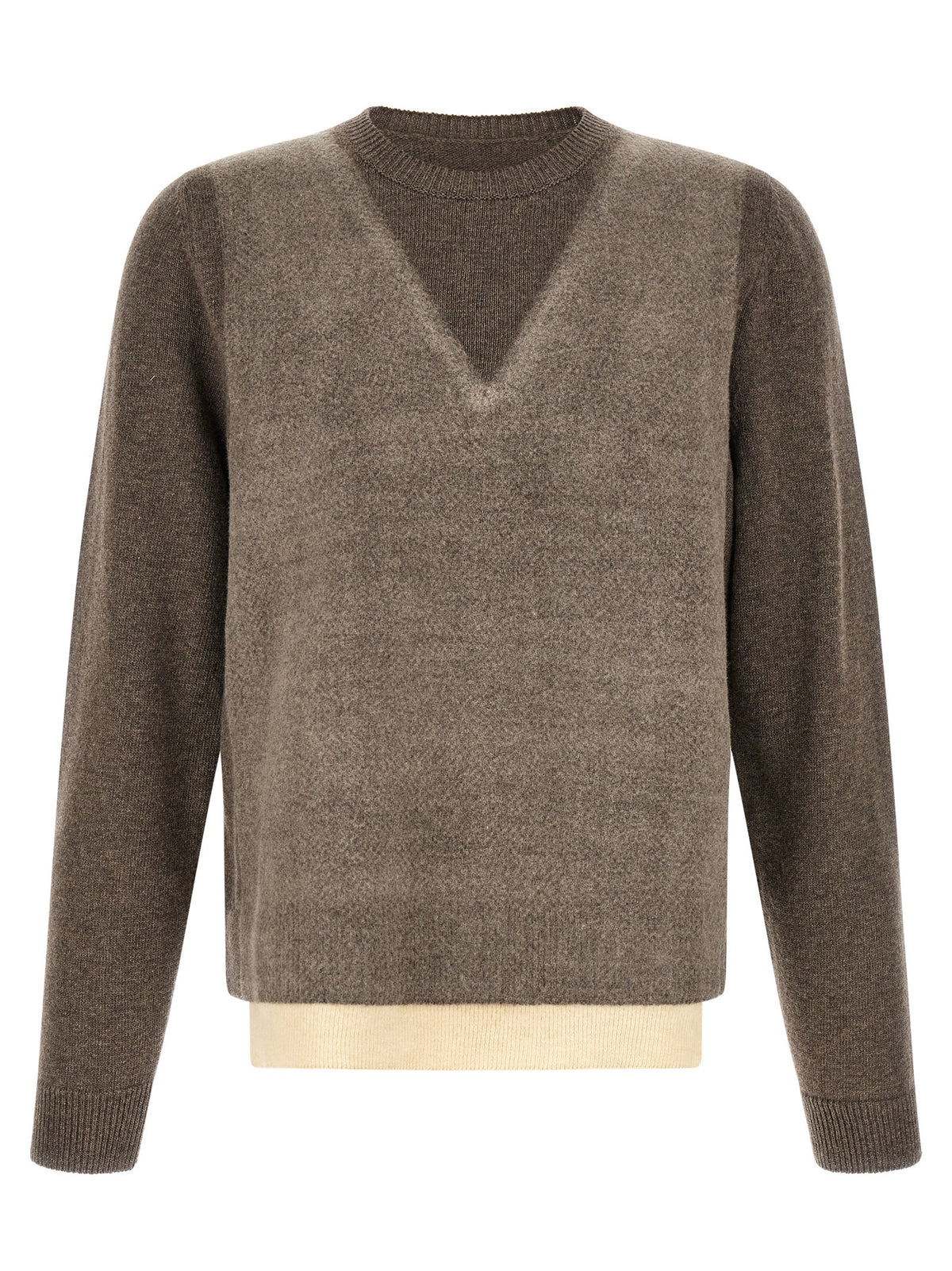 Maison Margiela Brown Virgin Wool Men's Cardigan