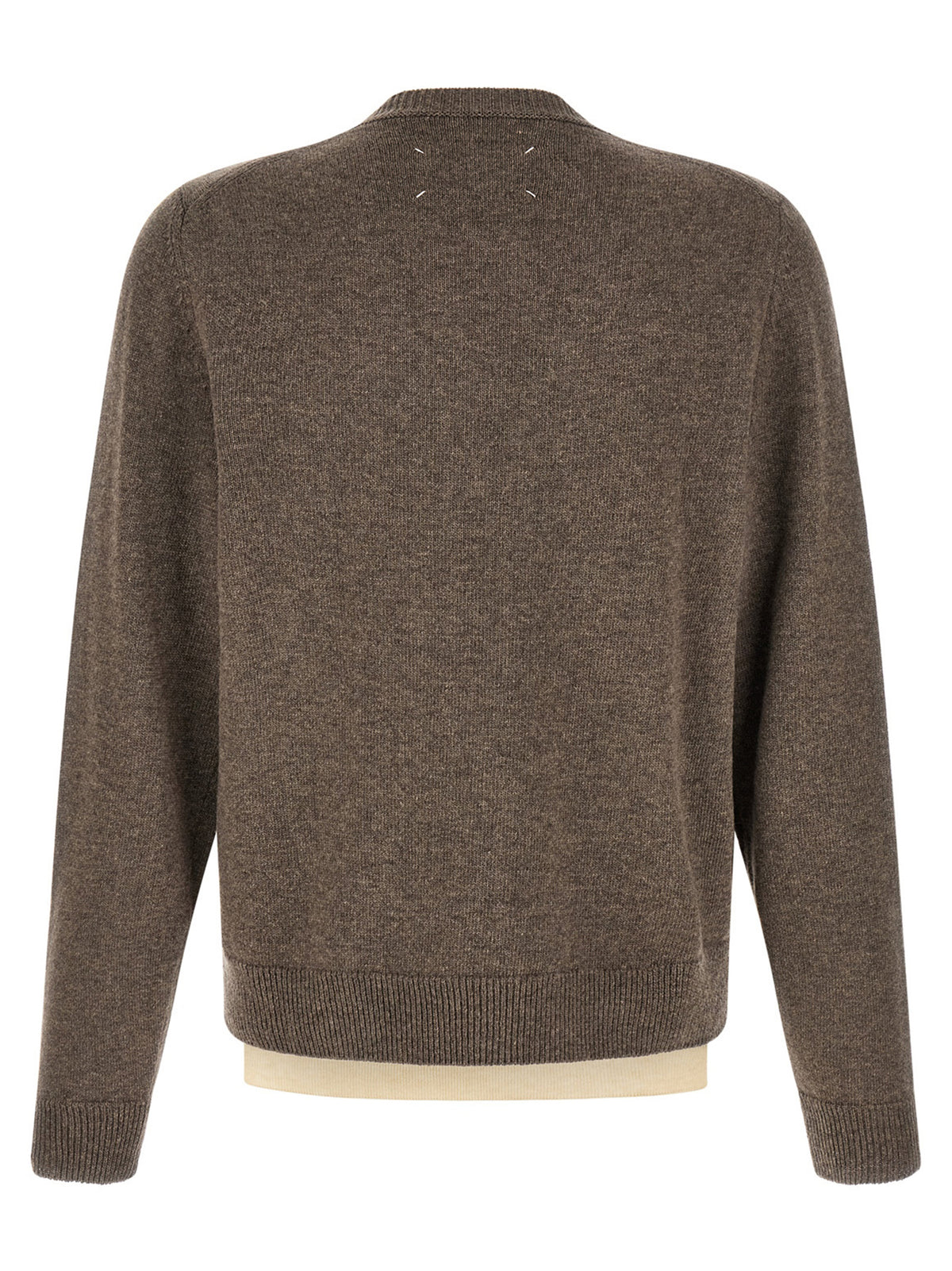 Maison Margiela Brown Virgin Wool Men's Cardigan
