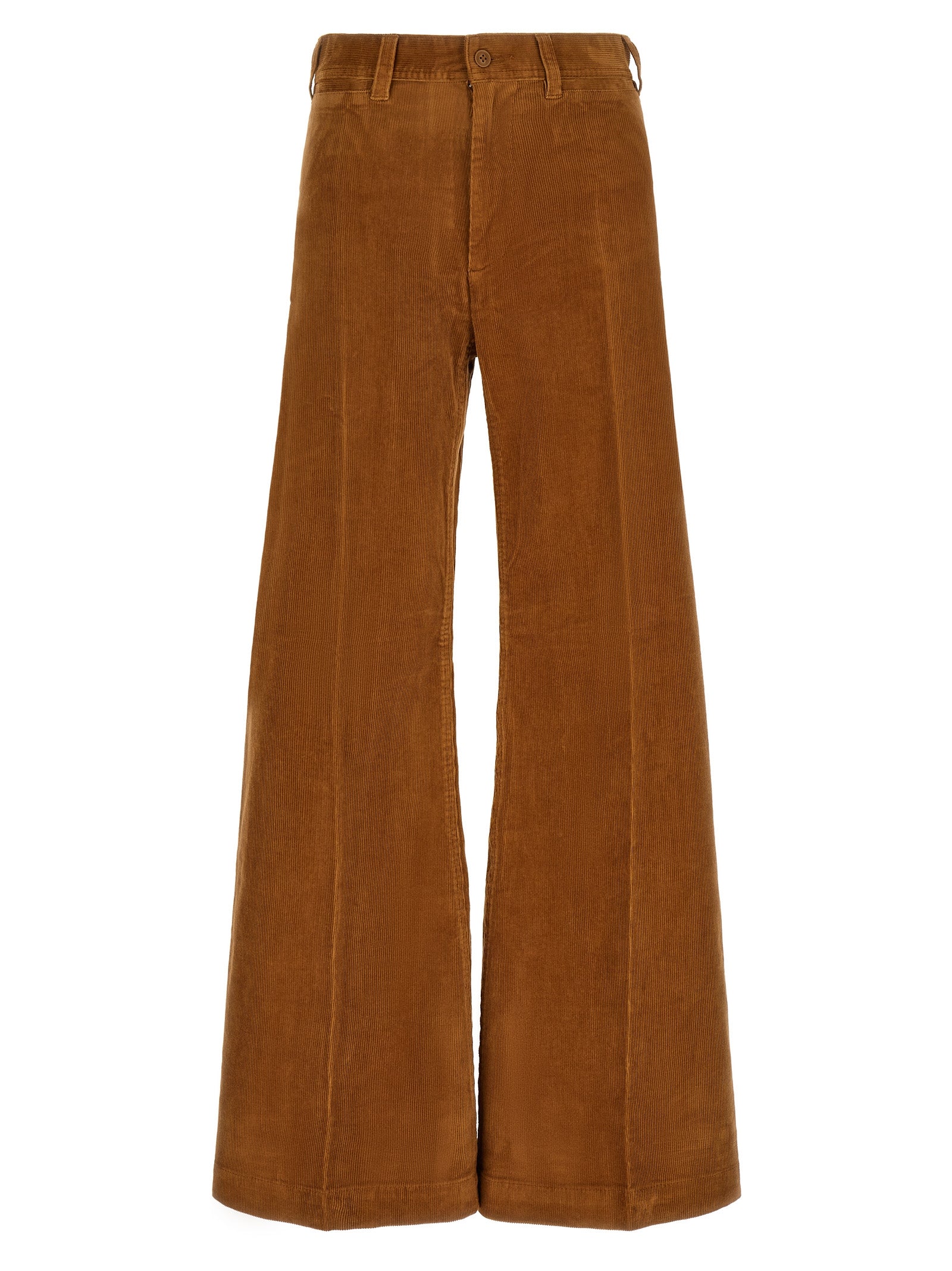 Polo Ralph Lauren Brown Cotton Flared Women's Pants