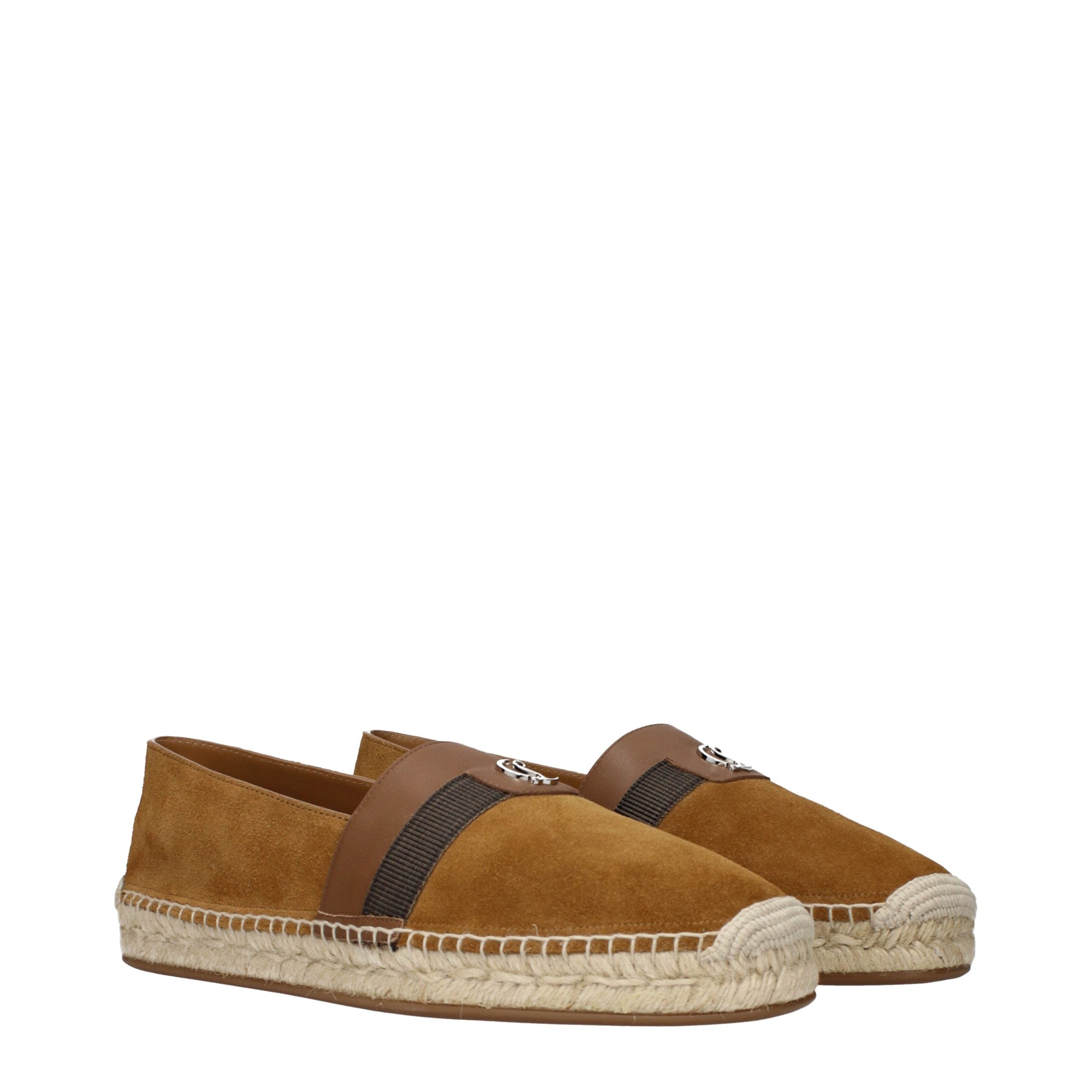 Christian Louboutin Brown Leather Men's Espadrilles