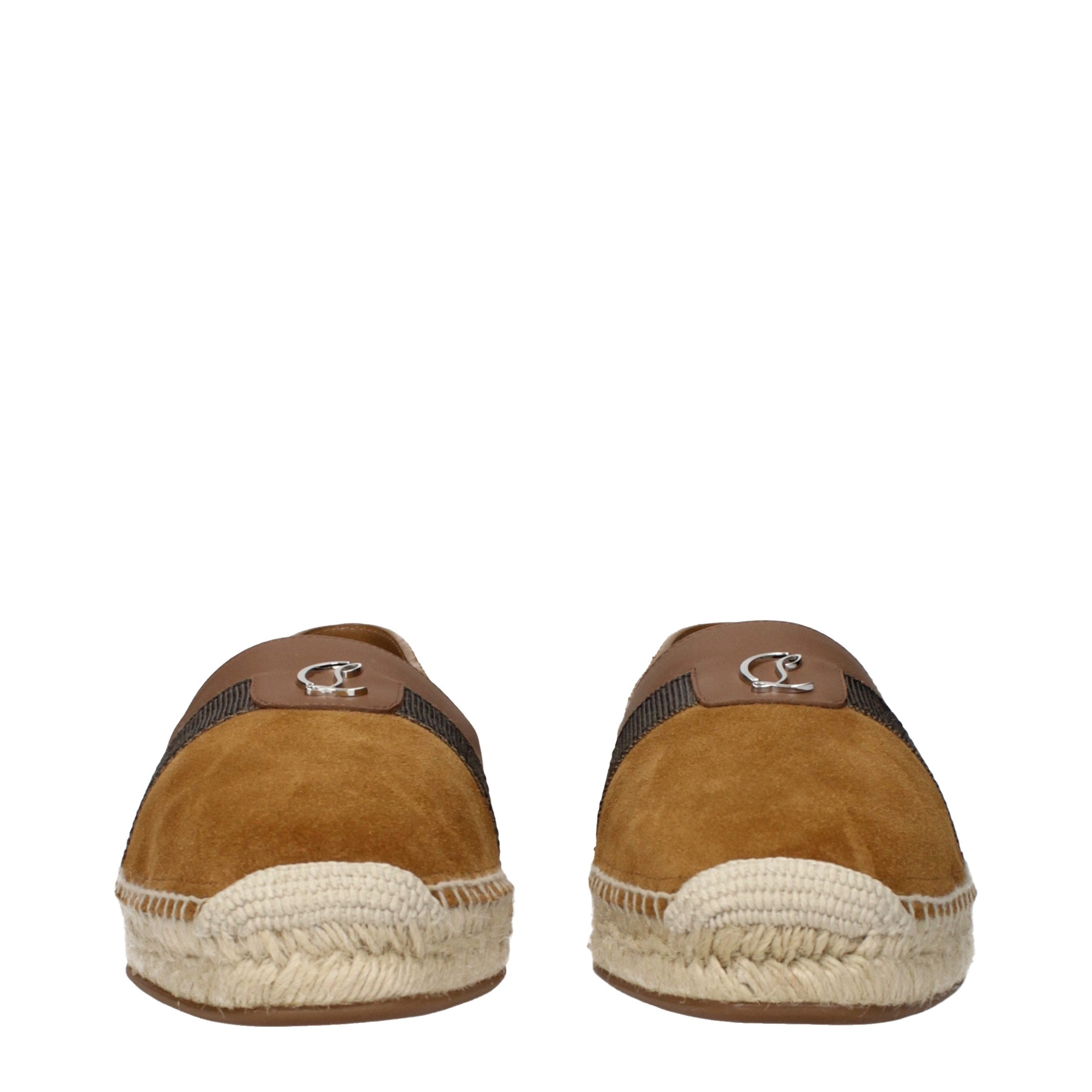 Christian Louboutin Brown Leather Men's Espadrilles
