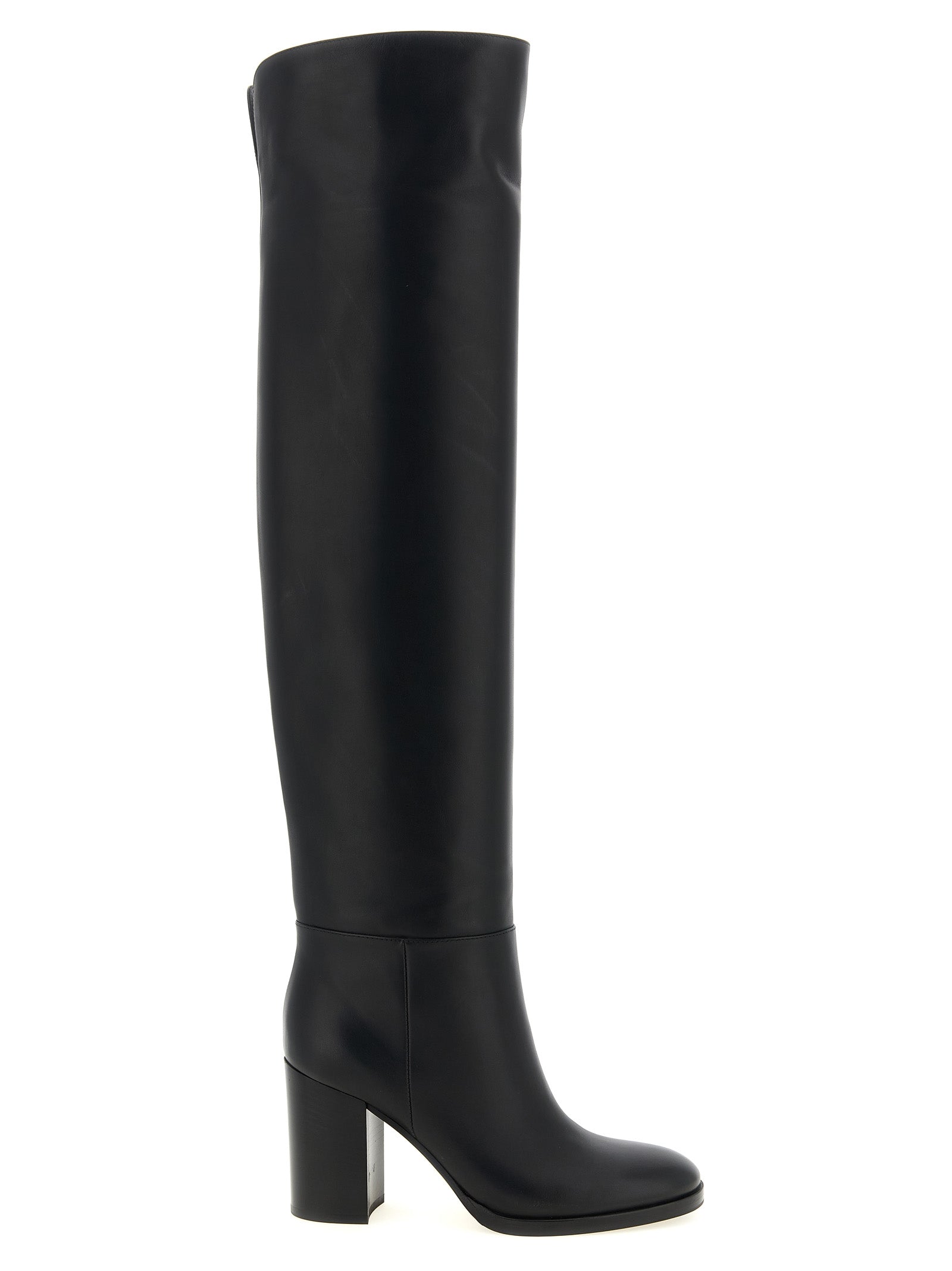 Gianvito Rossi Black Calfskin Over The Women's Knee