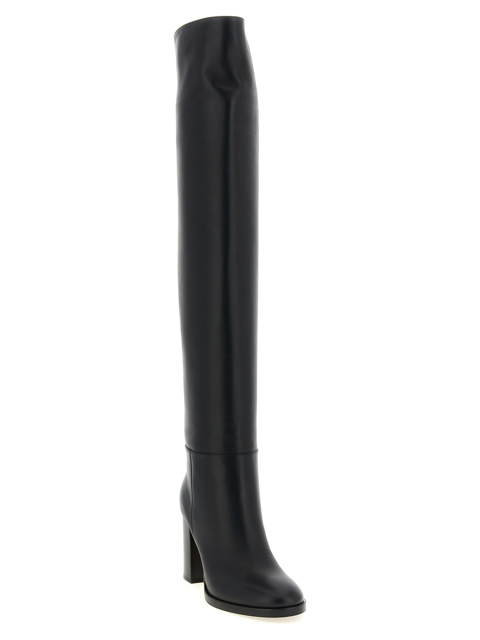Gianvito Rossi Black Calfskin Over The Women's Knee