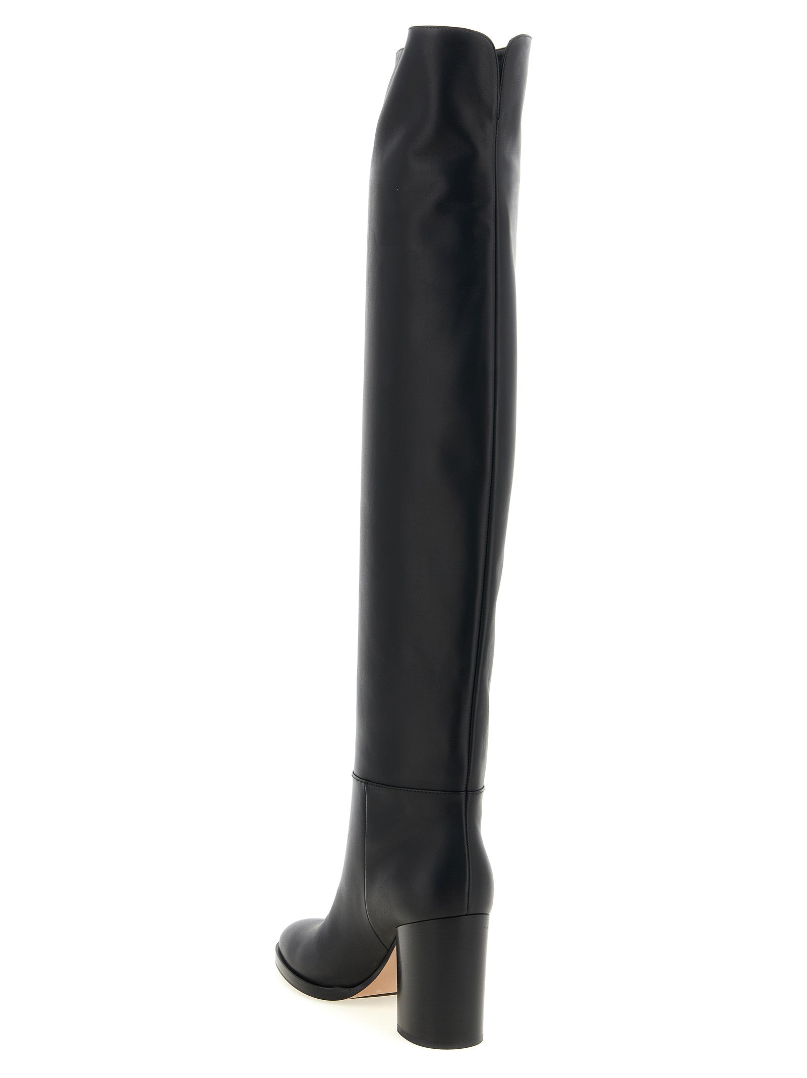 Gianvito Rossi Black Calfskin Over The Women's Knee