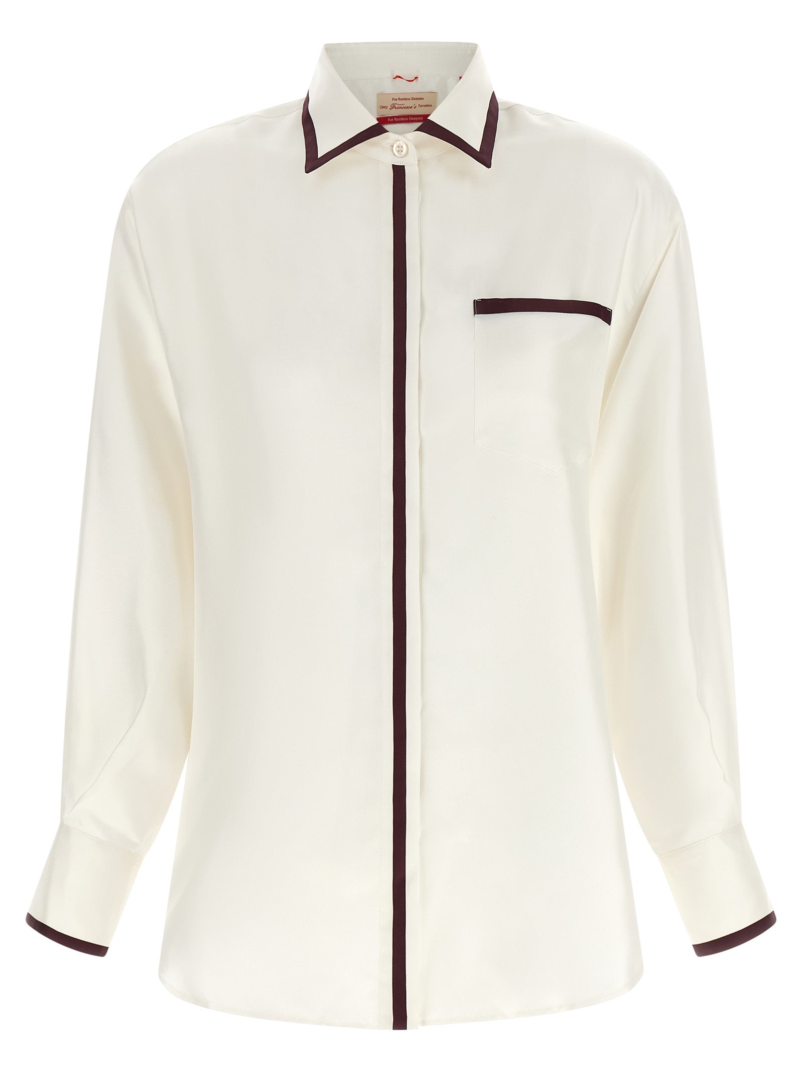 F.R.S. - FOR RESTLESS SLEEPERS White Silk Women's Blouse