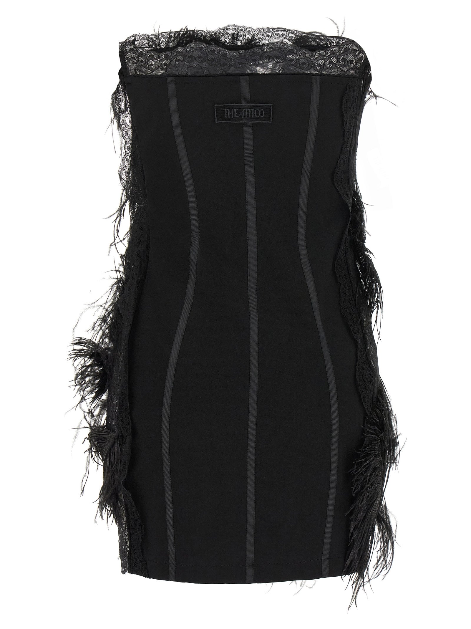 The Attico Black Polyamide Short Women's Dress
