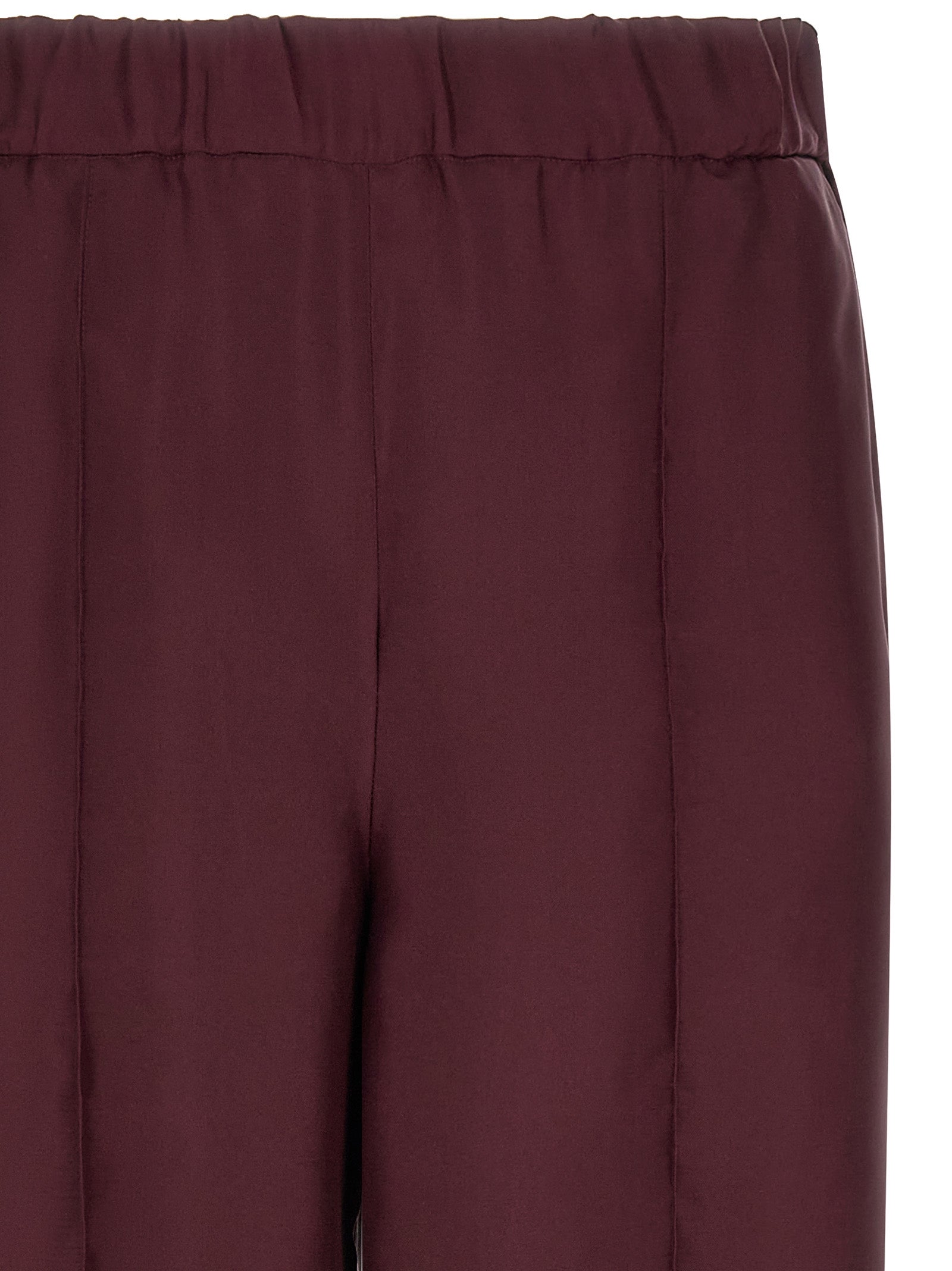 F.R.S. - FOR RESTLESS SLEEPERS Bordeaux Silk Casual Women's Pants