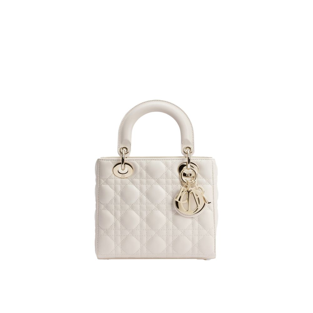 Dior White Lamb Leather Women's Handbag