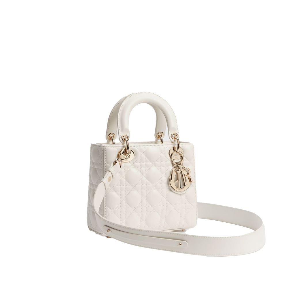 Dior White Lamb Leather Women's Handbag