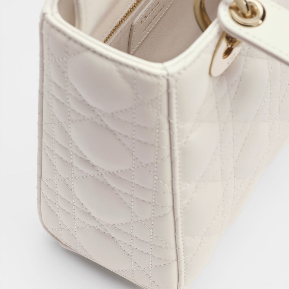 Dior White Lamb Leather Women's Handbag