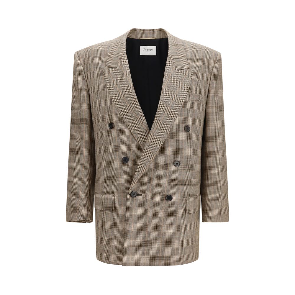 Saint Laurent Beige Wool Oves Aries Women's Blazer