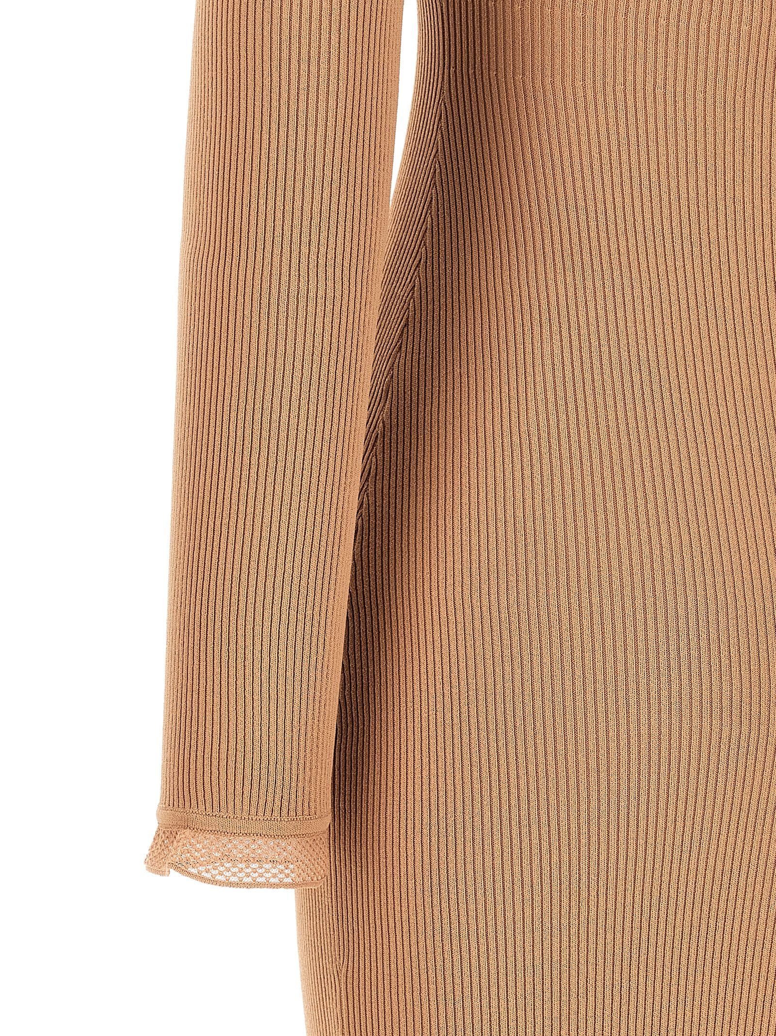 Elisabetta Franchi Beige Viscose Midi Women's Dress