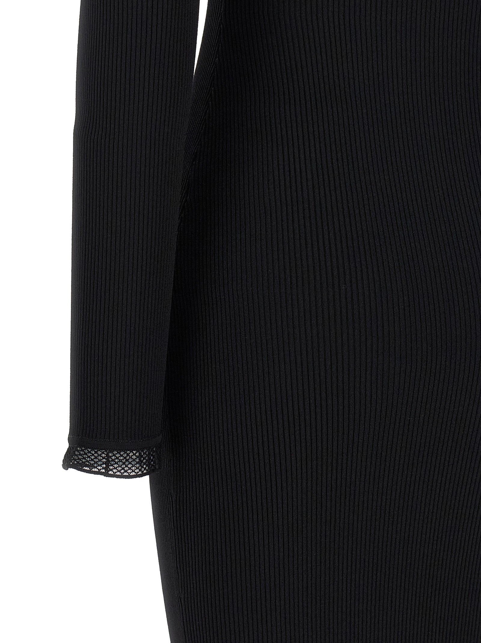 Elisabetta Franchi Black Viscose Midi Women's Dress