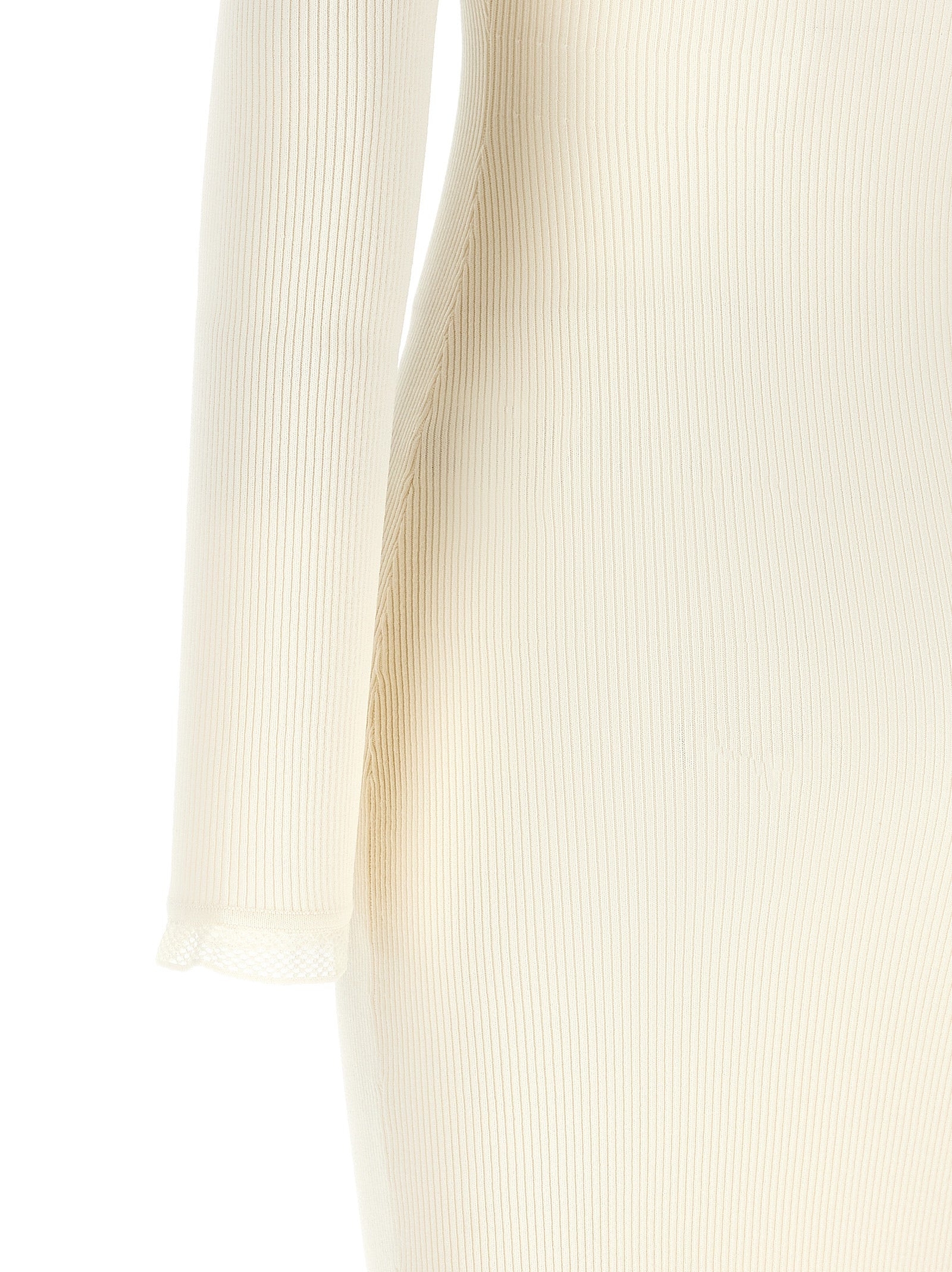 Elisabetta Franchi White Viscose Midi Women's Dress