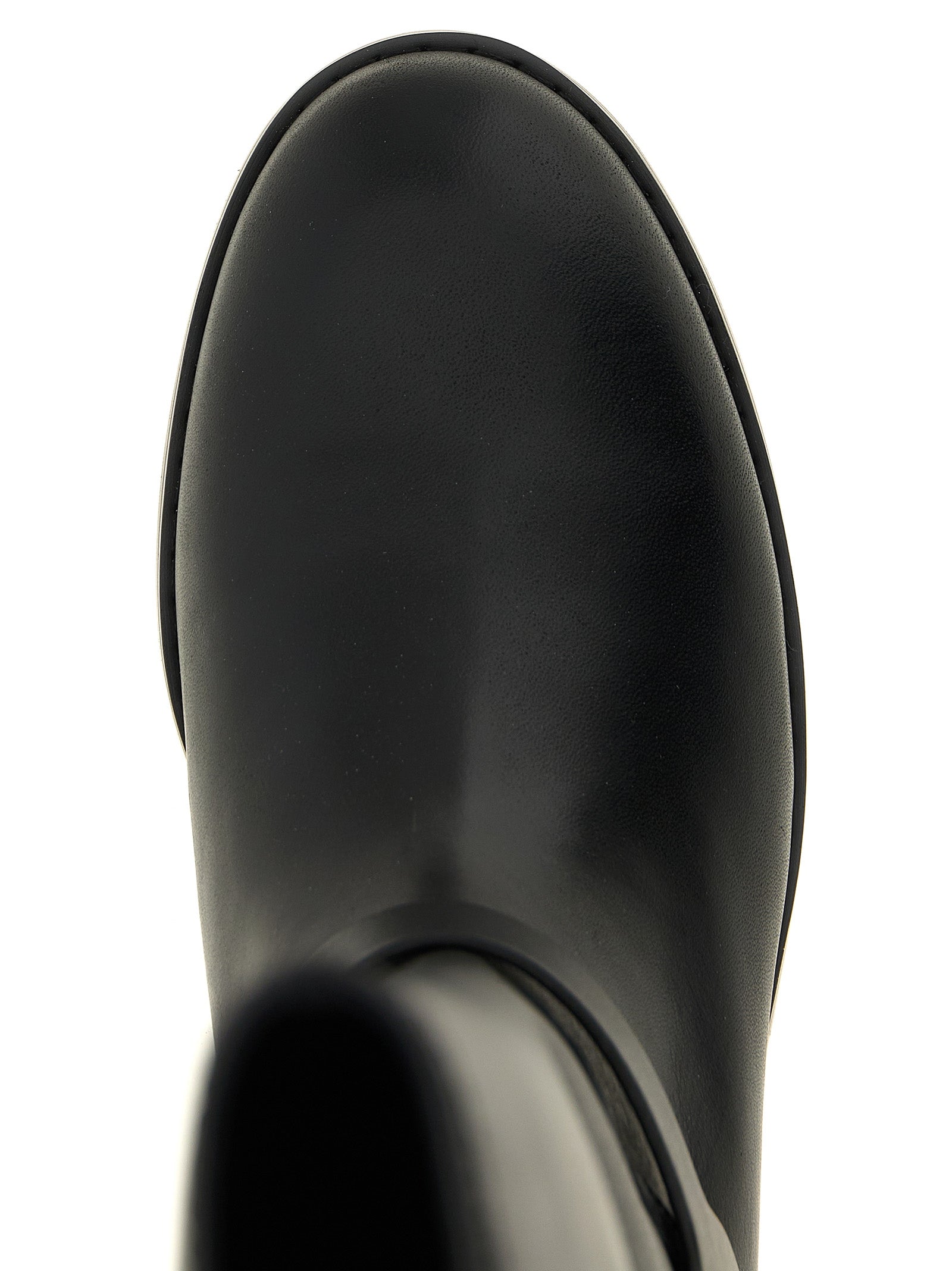 PINKO Black Cowhide Over The Women's Knee