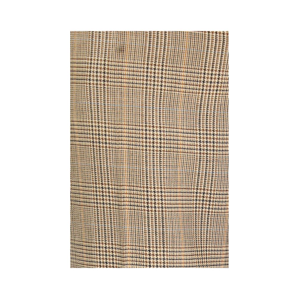 Saint Laurent Beige Wool Oves Aries Flared Women's Pants
