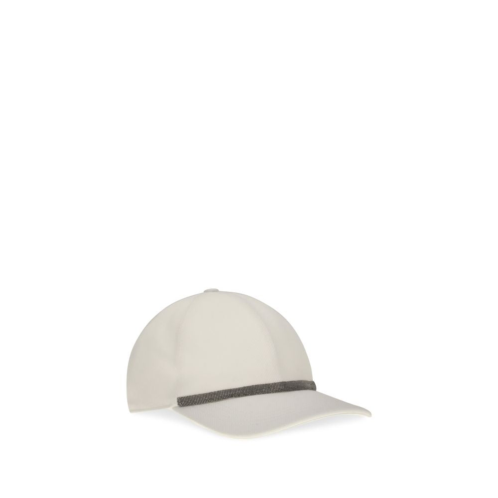 Brunello Cucinelli White Cotton Cap (Baseball Women's Hat)