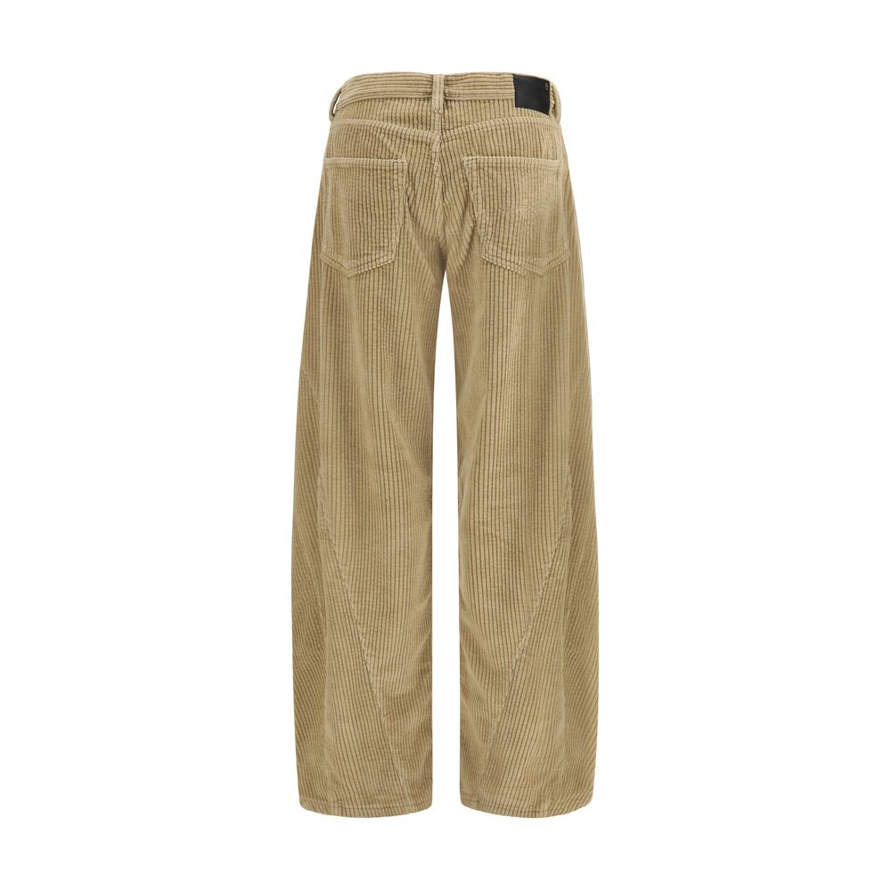 R13 Brown Cotton Relaxed Fit Women's Jeans
