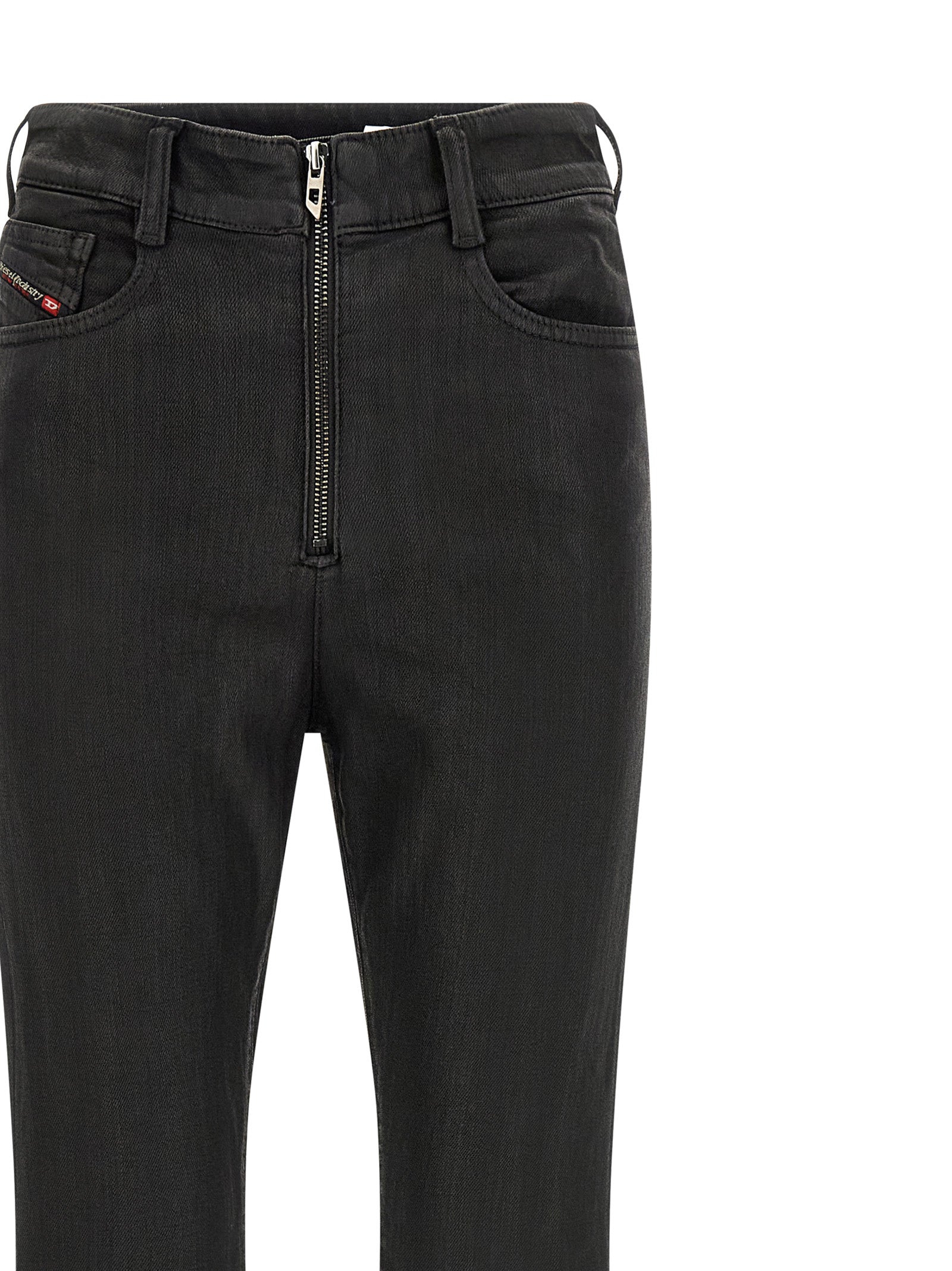 Diesel Black Cotton Slim Fit Women's Jeans