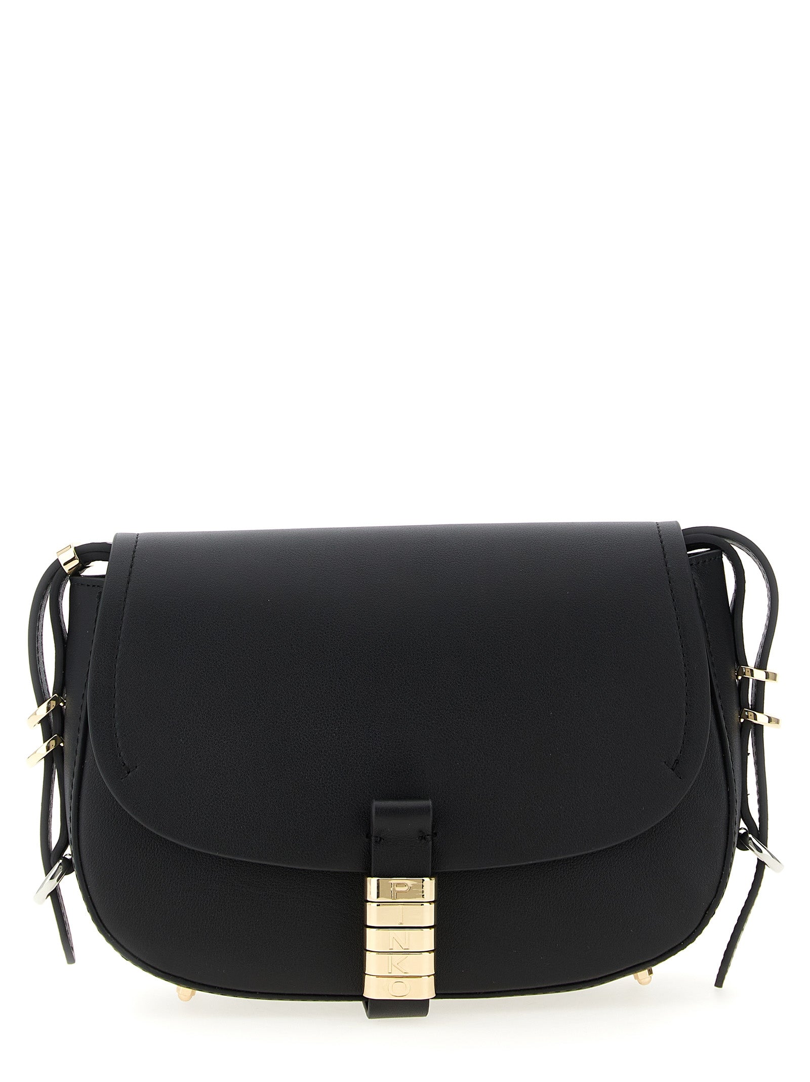 PINKO Black Calfskin Crossbody Women's Bag