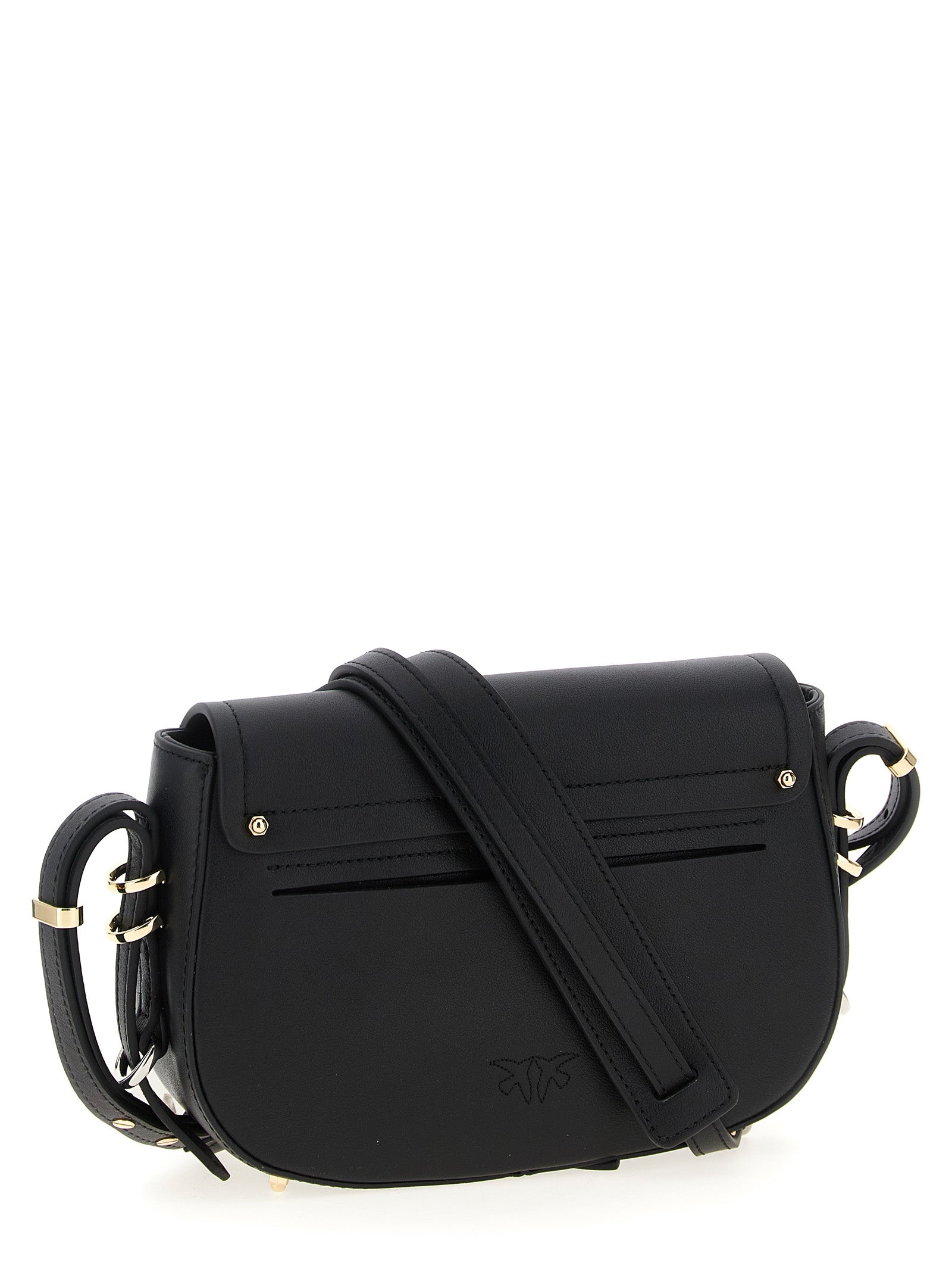 PINKO Black Calfskin Crossbody Women's Bag