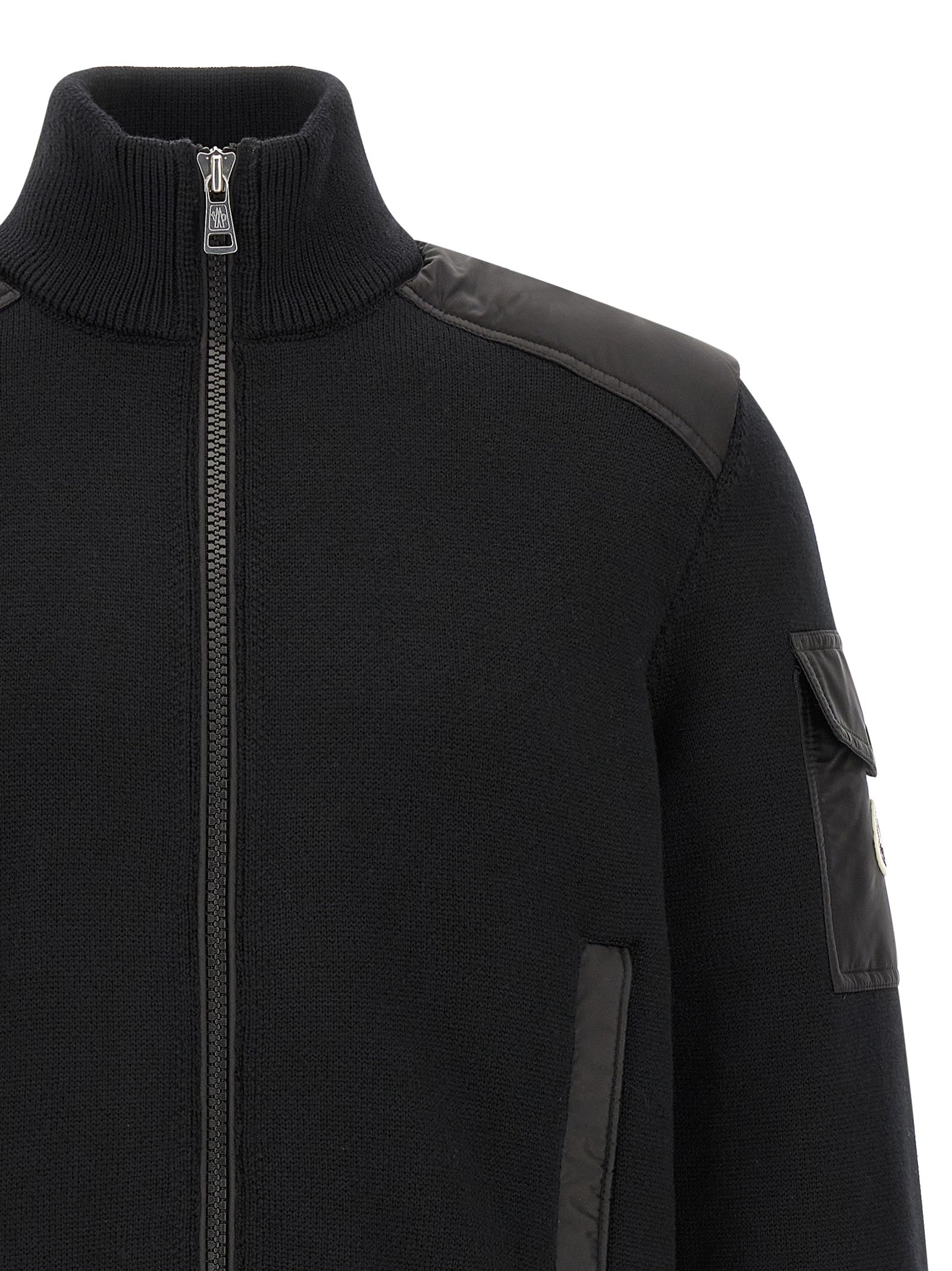 Moncler Black Polyamide Men's Cardigan