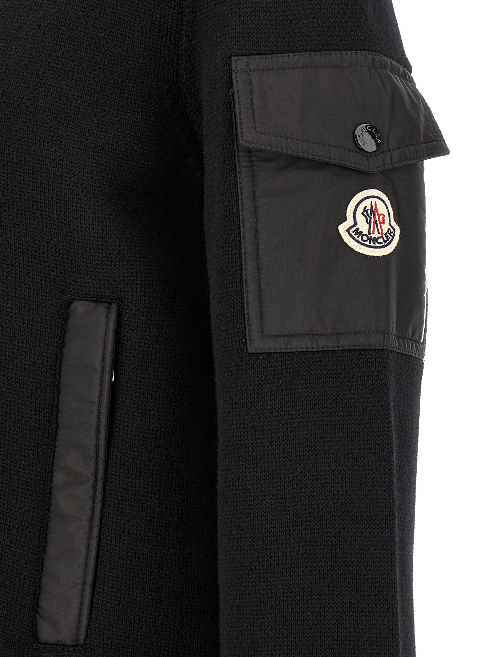 Moncler Black Polyamide Men's Cardigan