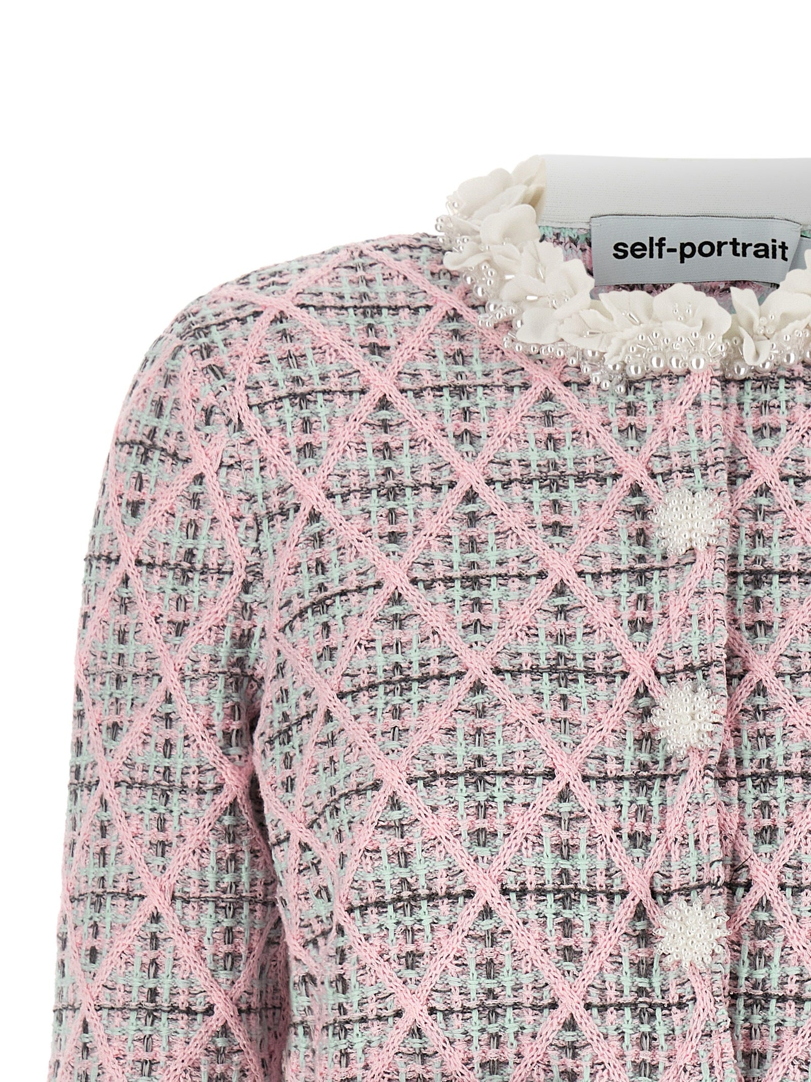 Self-Portrait Multicolor Cotton Women's Cardigan