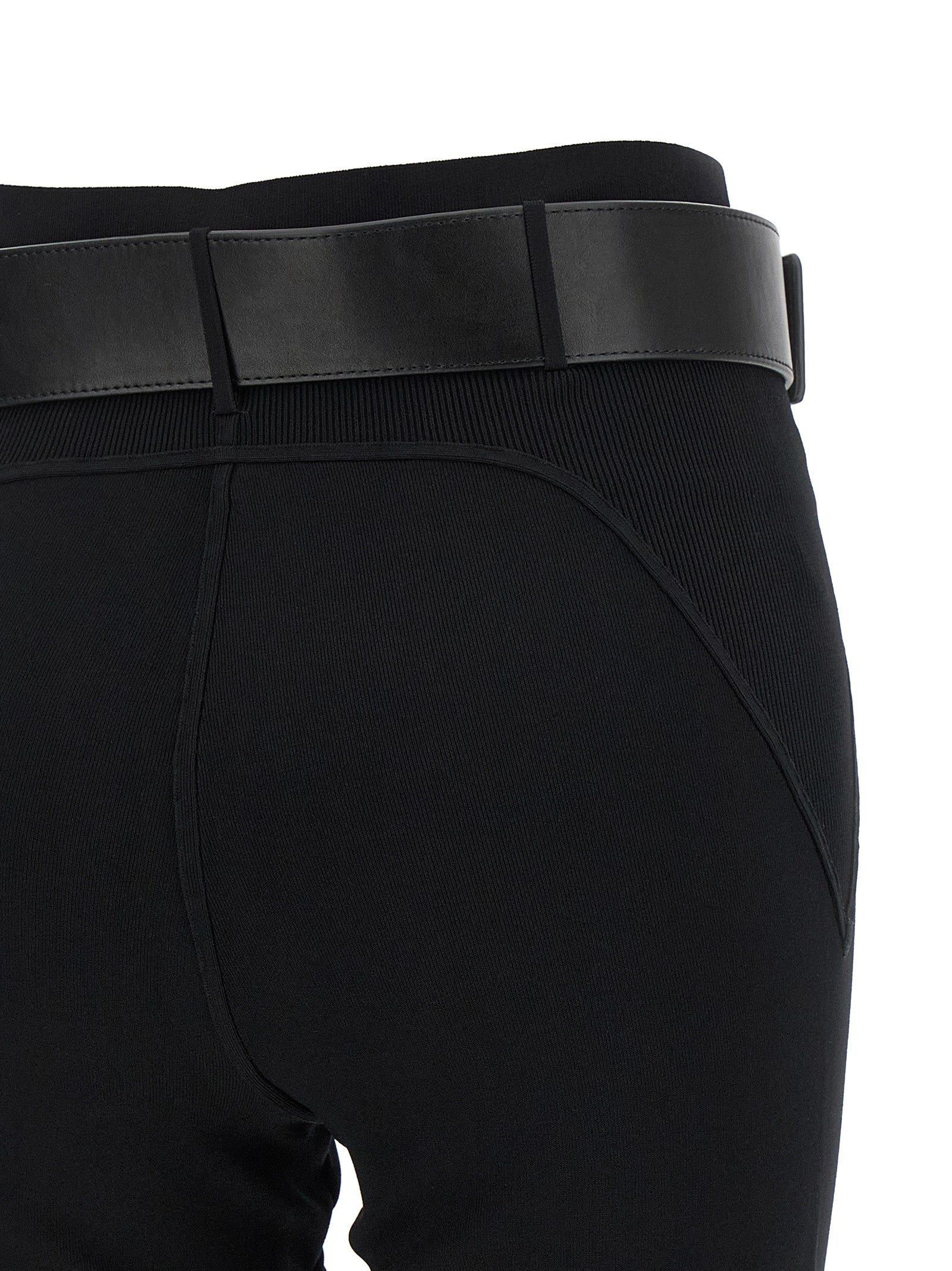Self-Portrait Black Viscose Women's Leggings