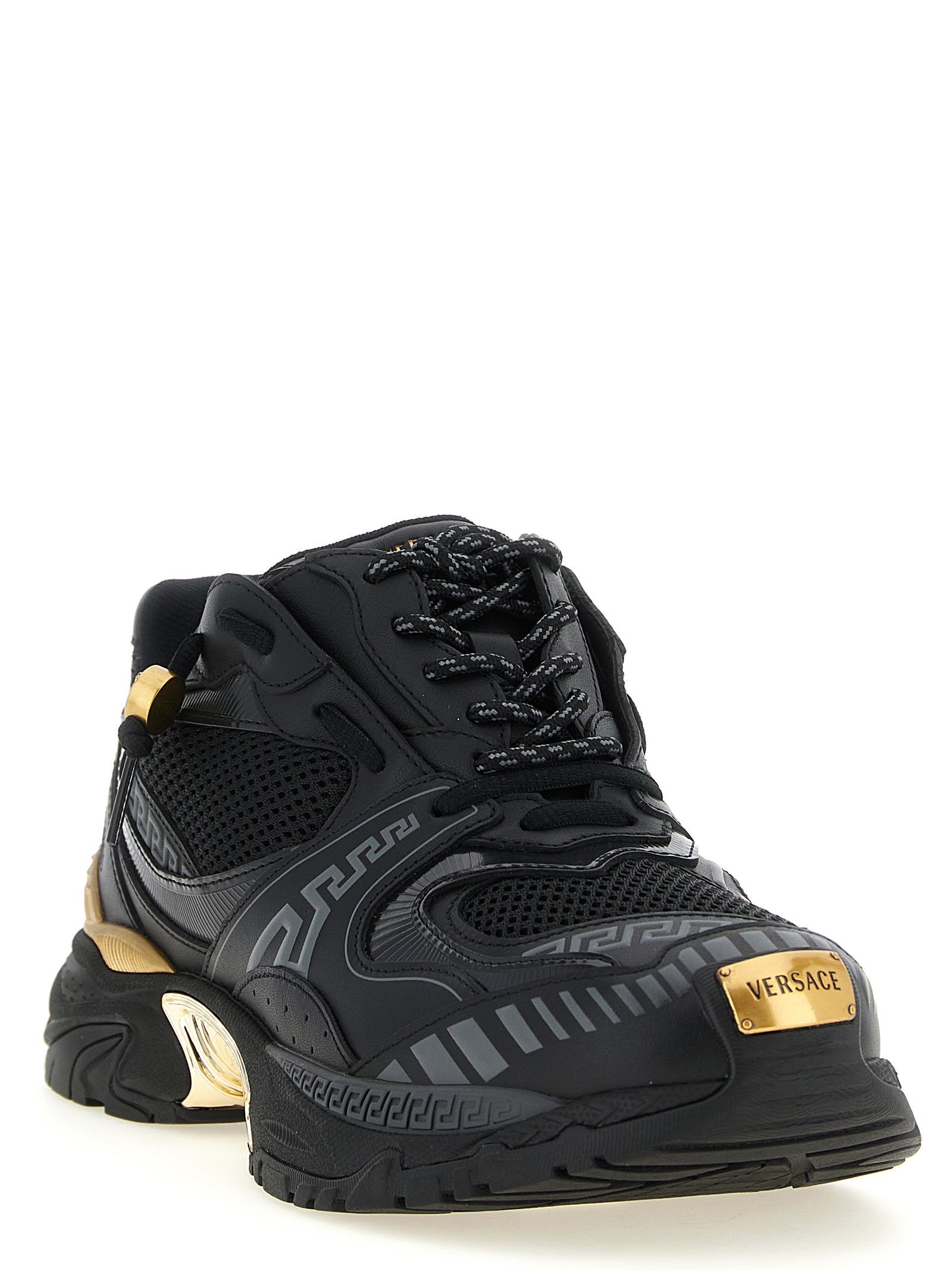 Versace Multicolor Calfskin Athletic Men's Sneakers