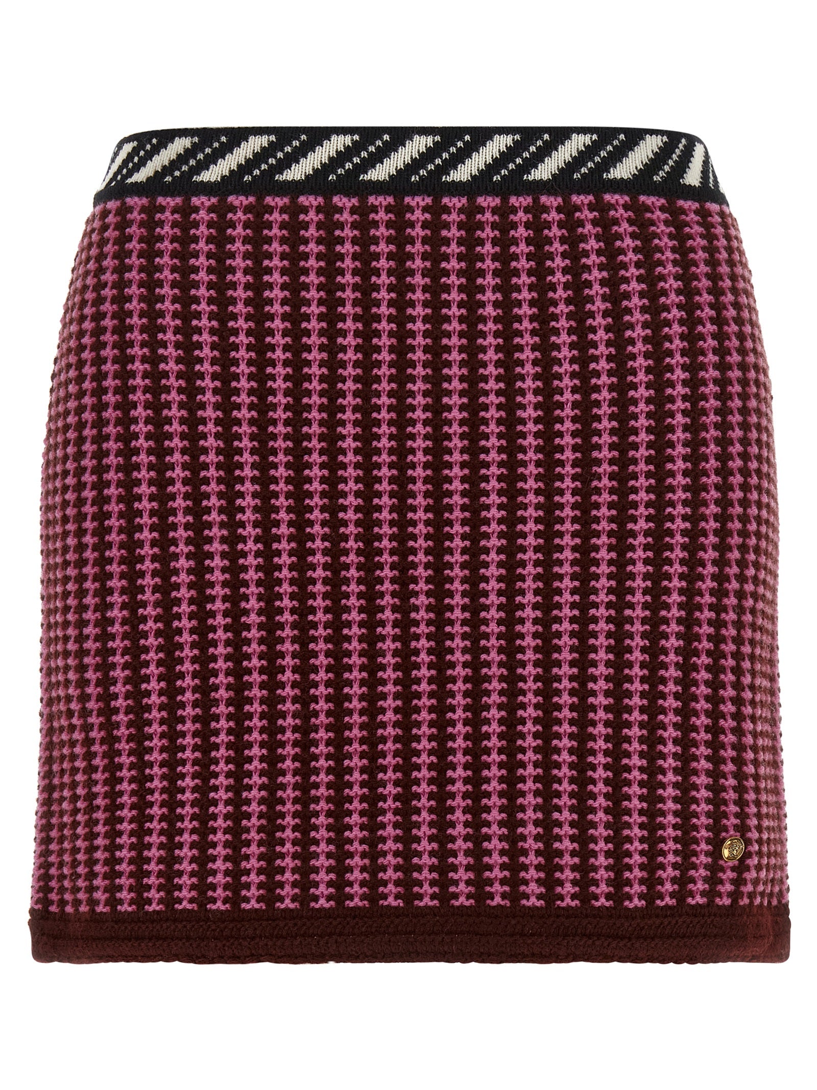 Versace Multicolor Virgin Wool Long Women's Skirt