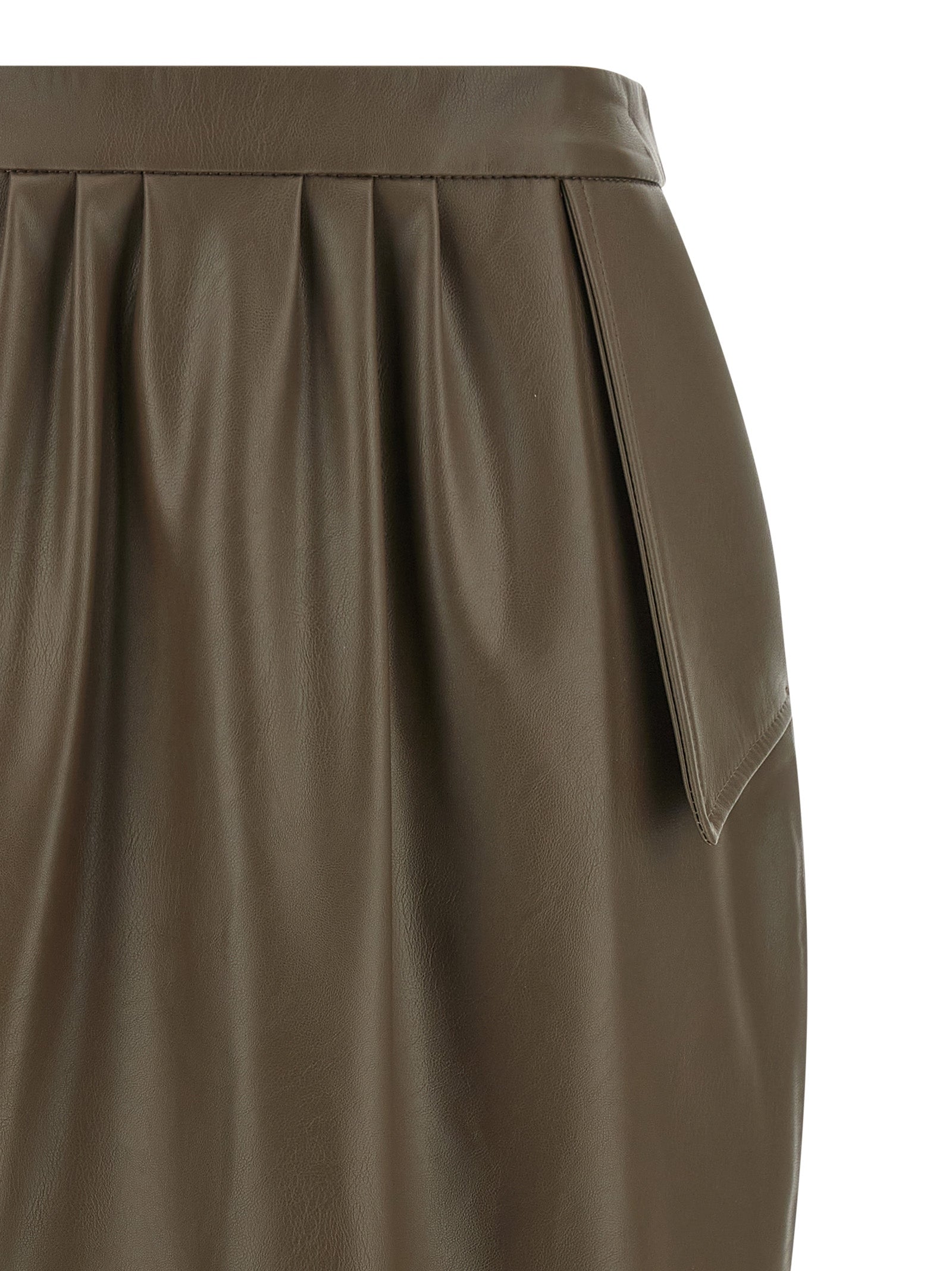 Stella McCartney Brown Polyester Midi Women's Skirt