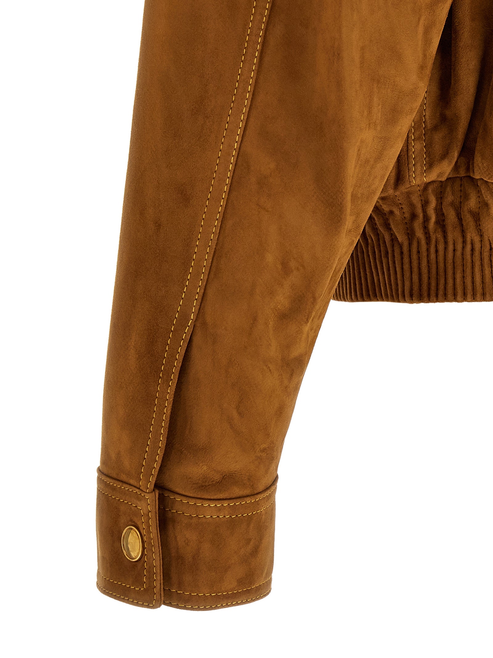 Versace Brown Lamb Leather Leather Men's Jacket