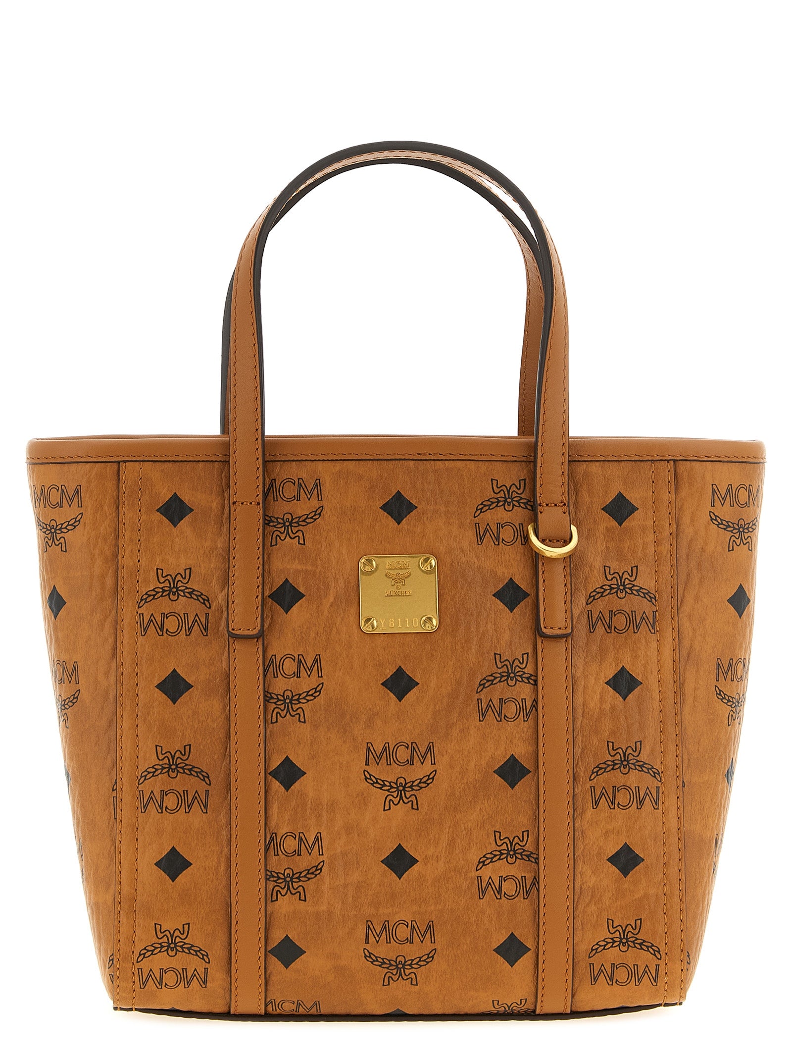 MCM Brown Polyethylene Tote Women's Bag