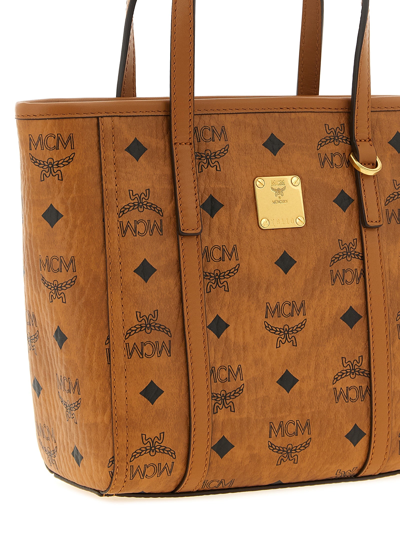 MCM Brown Polyethylene Tote Women's Bag