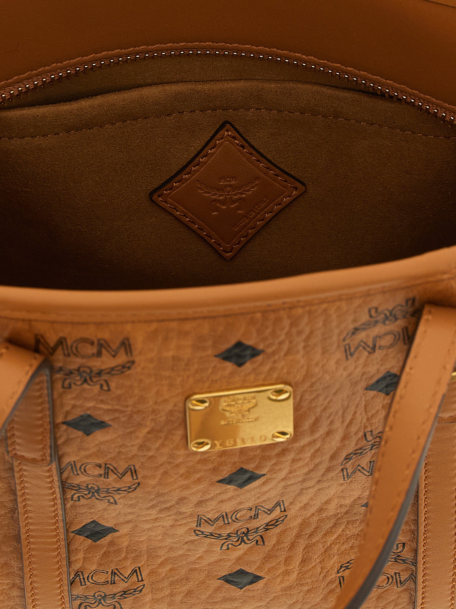 MCM Brown Polyethylene Tote Women's Bag
