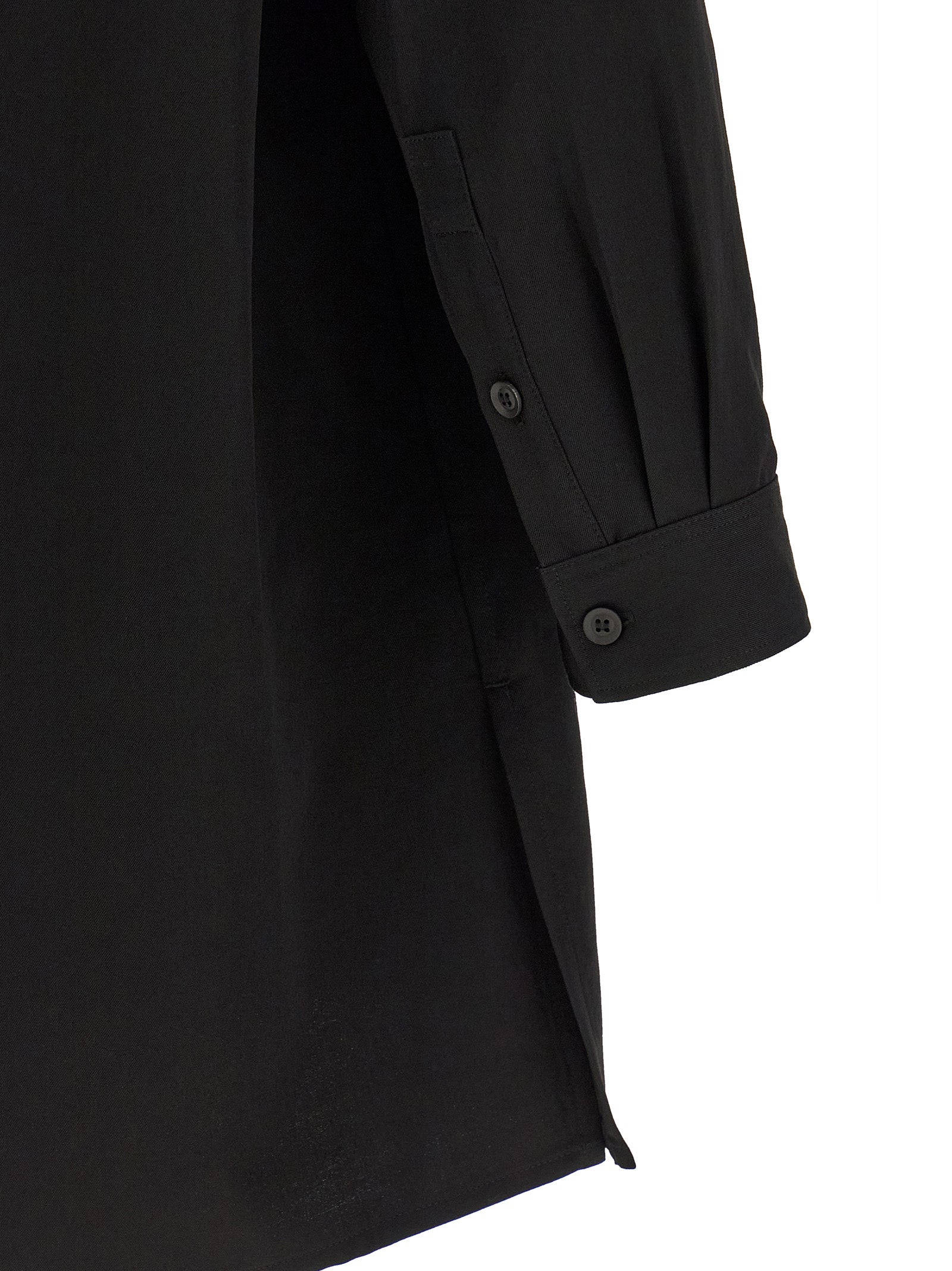 Yohji Yamamoto Black Wool Men's Blouse