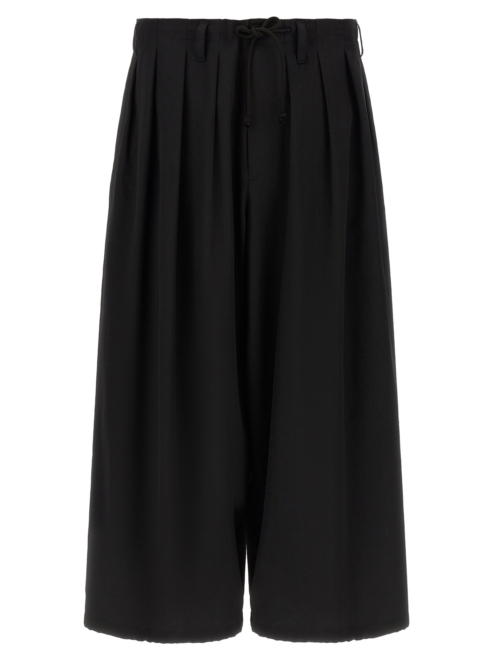 Yohji Yamamoto Black Wool Casual Men's Pants