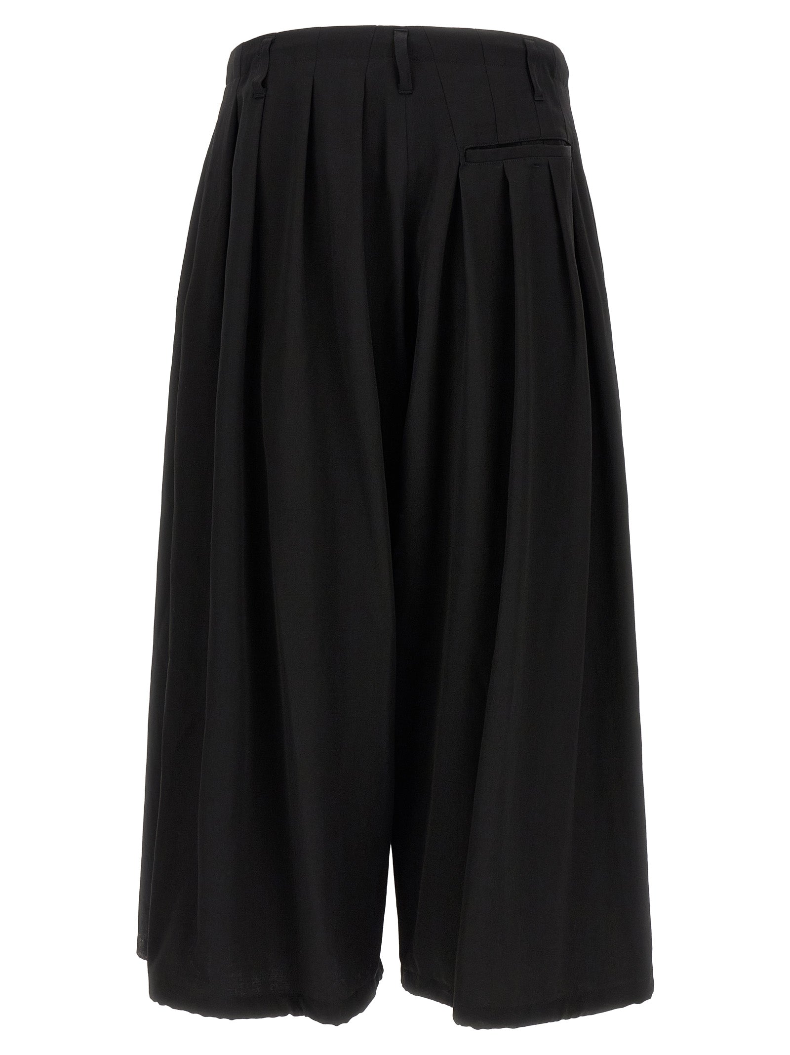 Yohji Yamamoto Black Wool Casual Men's Pants