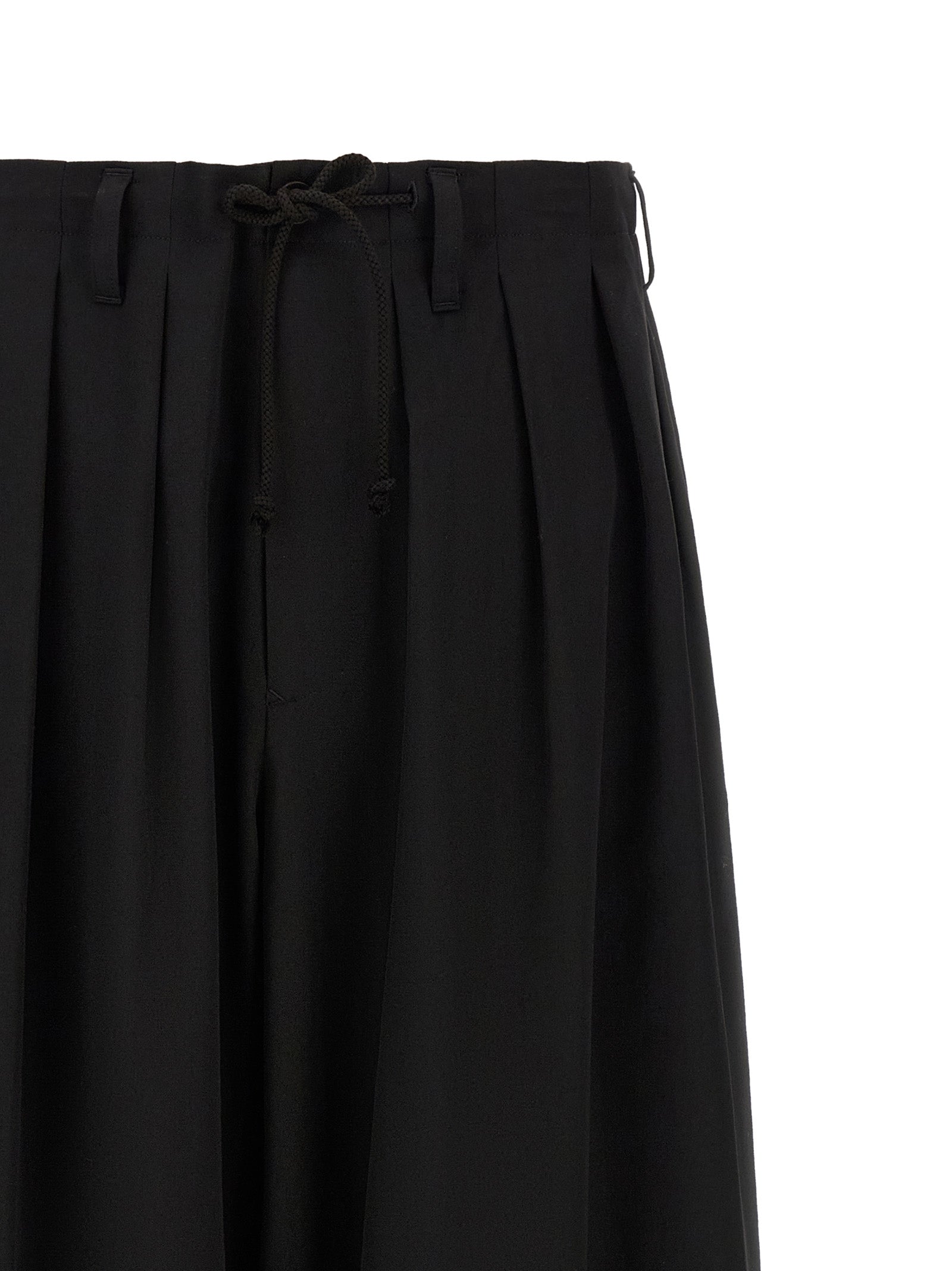 Yohji Yamamoto Black Wool Casual Men's Pants