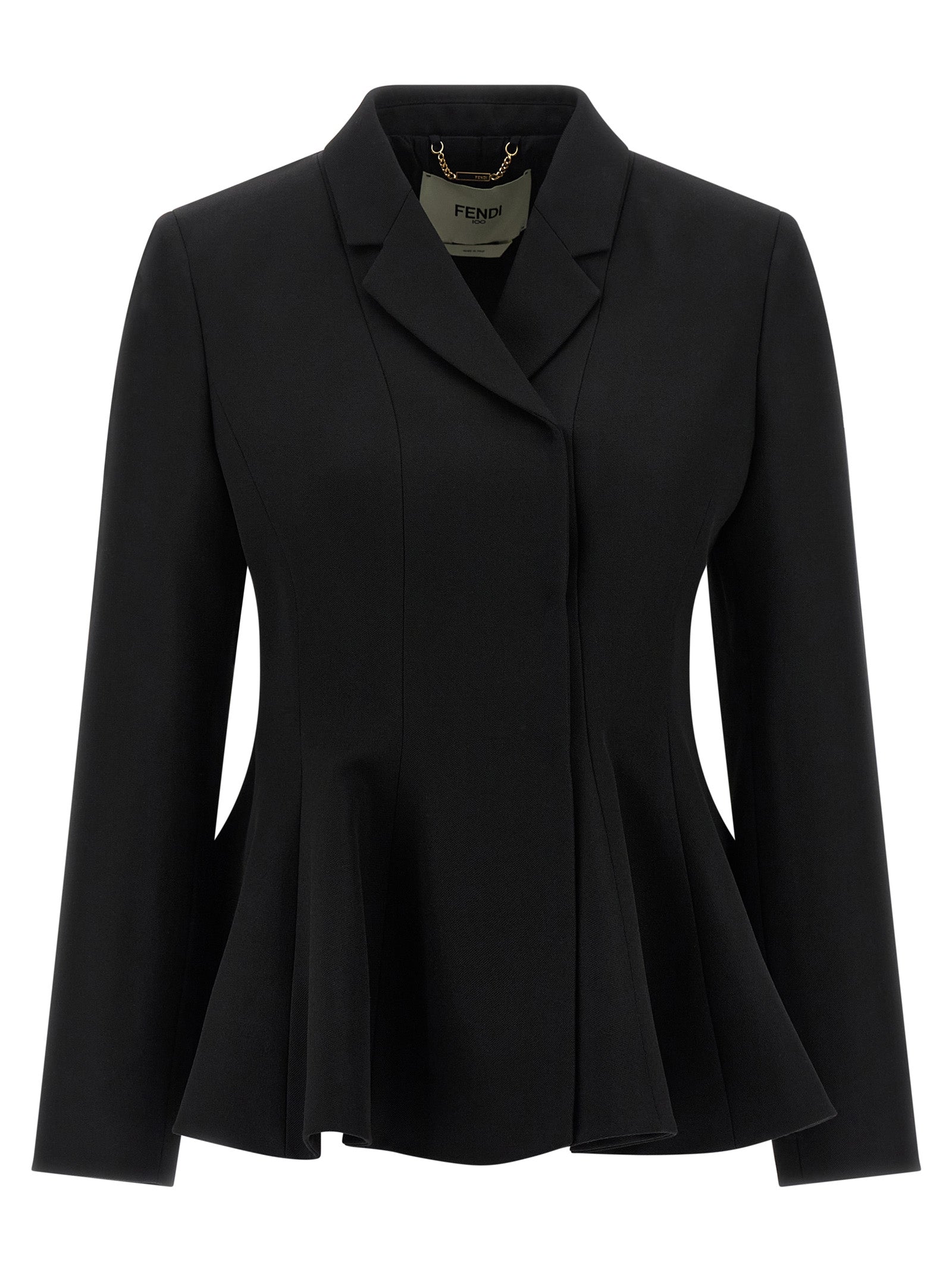 Fendi Black Virgin Wool Women's Blazer