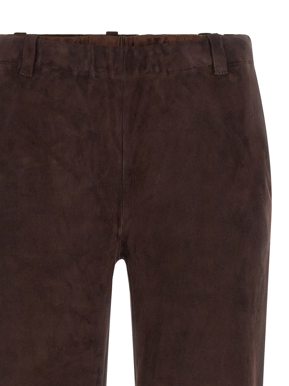 STOULS Brown Leather Women's Pants
