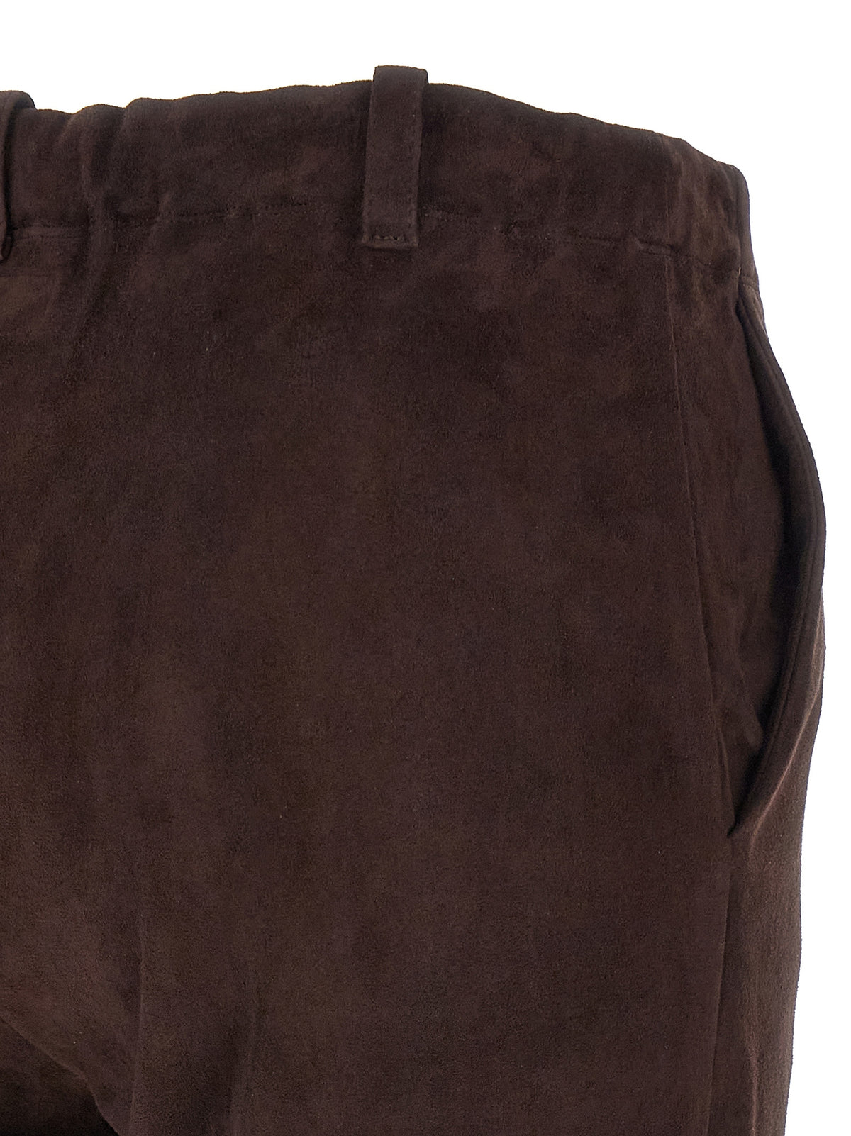 STOULS Brown Leather Women's Pants