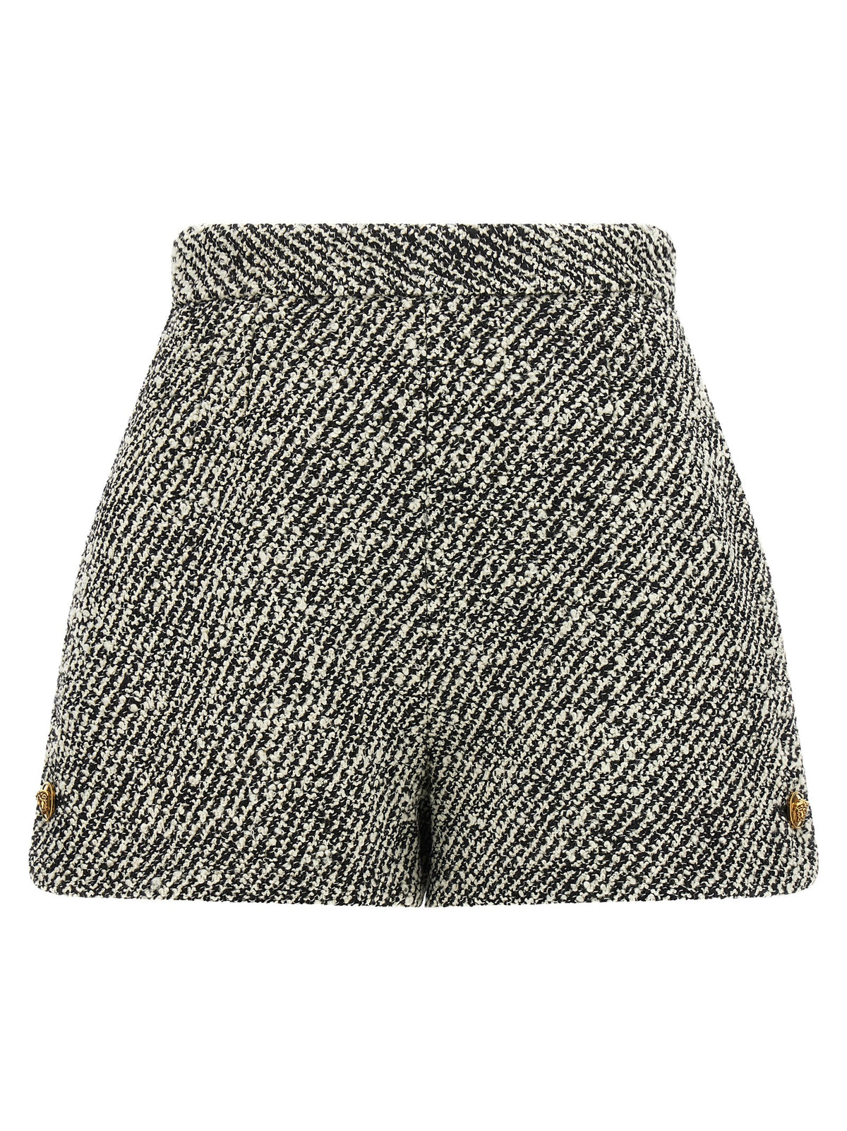 Versace Bicolor Virgin Wool Bermuda Women's Shorts