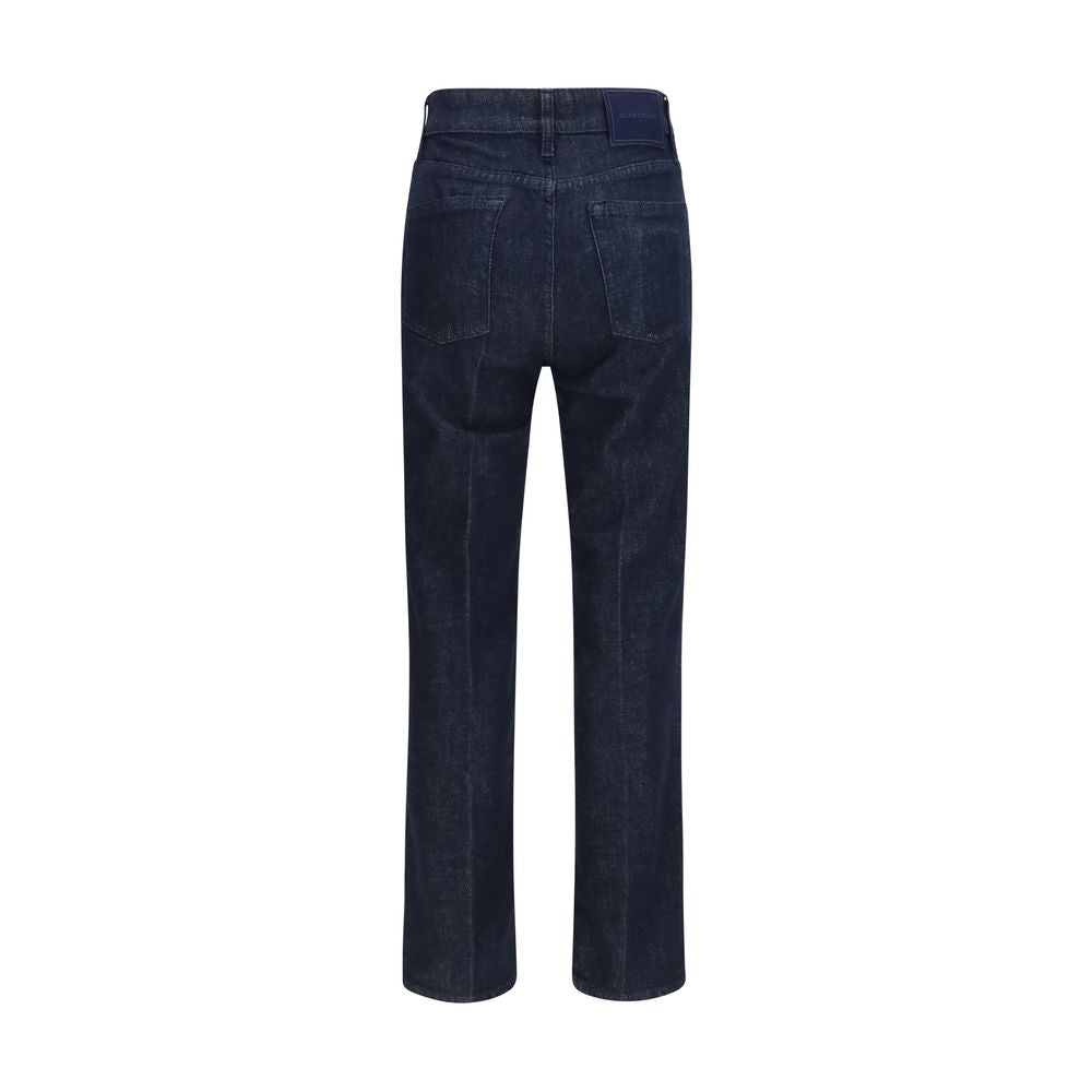 Jacob Cohen Blue Polyester Cropped Women's Jeans